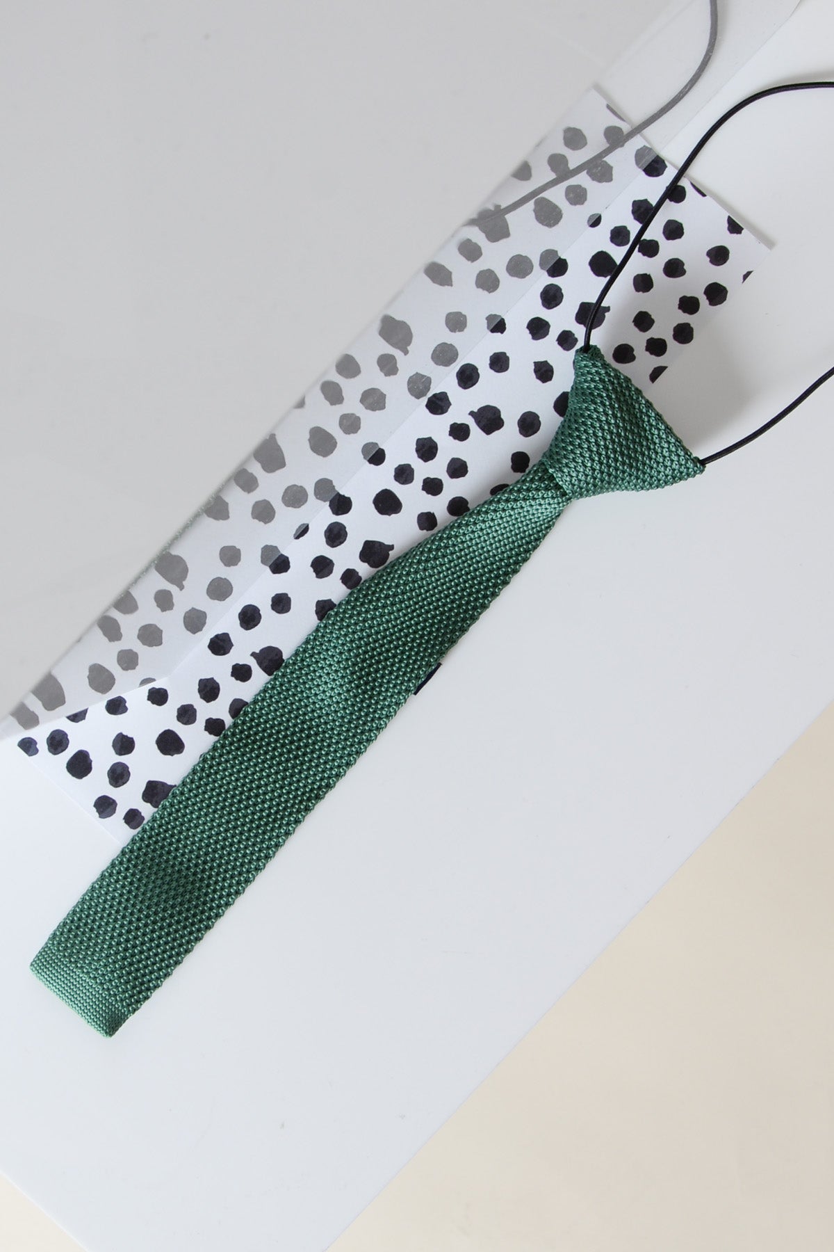 Stylish Olive Green Knitted Tie for Kids - Perfect for School, Parties & Formal Events