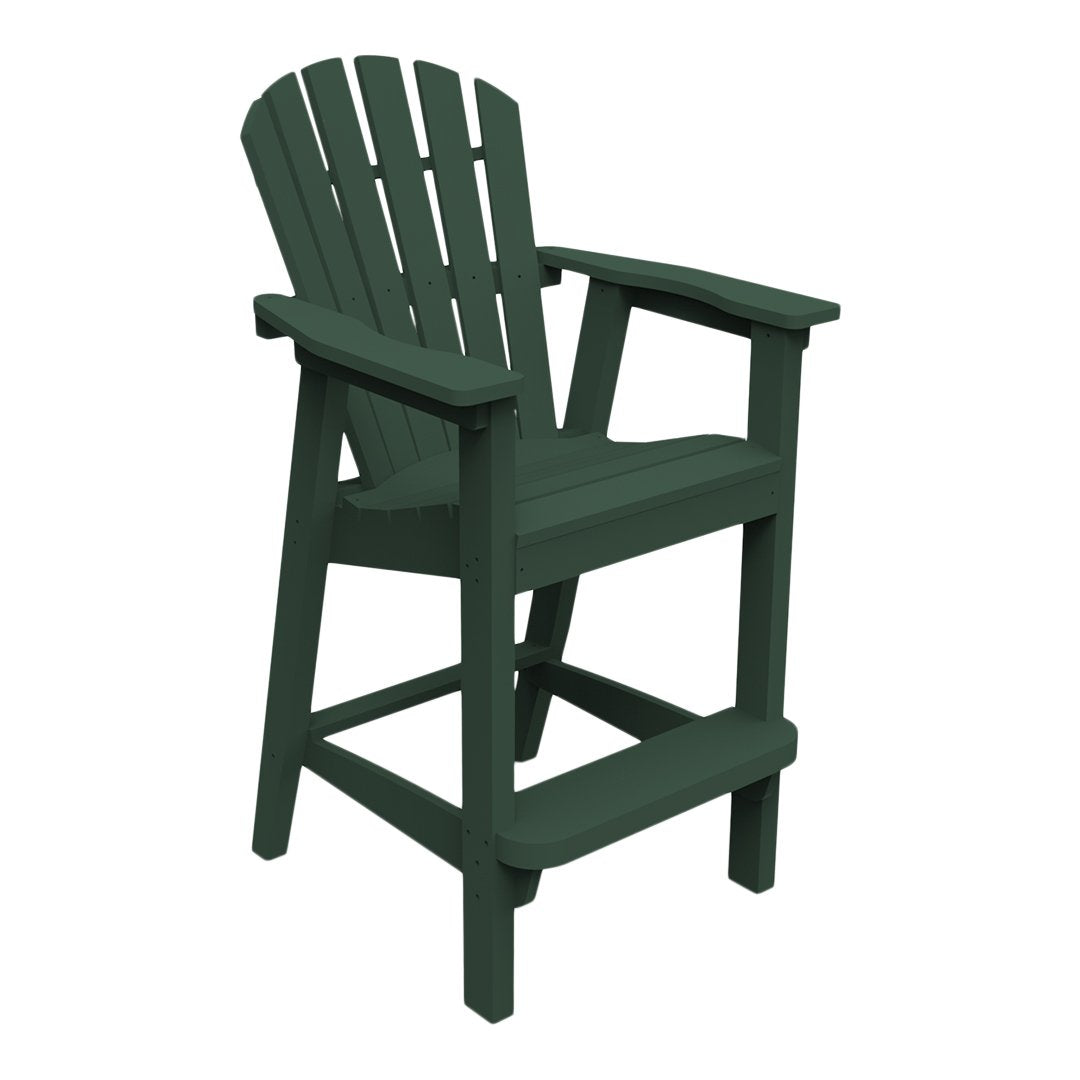 Adirondack Shellback Bar Chair - Comfortable Outdoor Bar Stool for Patio, Deck, and Backyard - Perfect for Entertaining and Relaxing