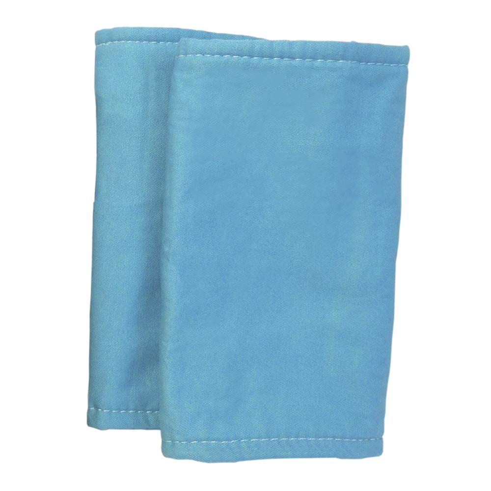 TwinGo Baby Teething Pads - Soft Chewable Drool Bibs for Teething Infants (Blue) | Gentle on Gums, Absorbent & Washable | Perfect for Daycare, Stroller & Playtime Comfort