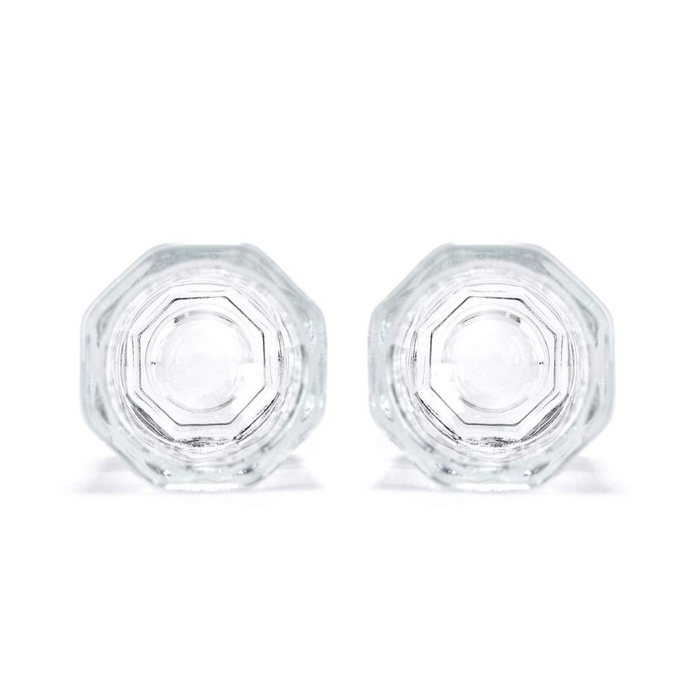 Aruza 2 Pack Glass Nail Dappen Dish - Crystal Nail Art Cup for Acrylic, Gel Polish & Dip Powder - Perfect for DIY Manicure & Professional Salon Use