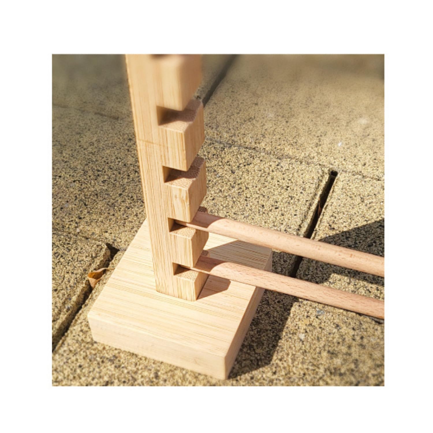 Natural Wood Guinea Pig Jump Bar Set - Adjustable Height Small Animal Training Hurdles for Rabbits, Chinchillas & Dwarf Pets - Fun Obstacle Course Toy for Exercise & Playtime Activities