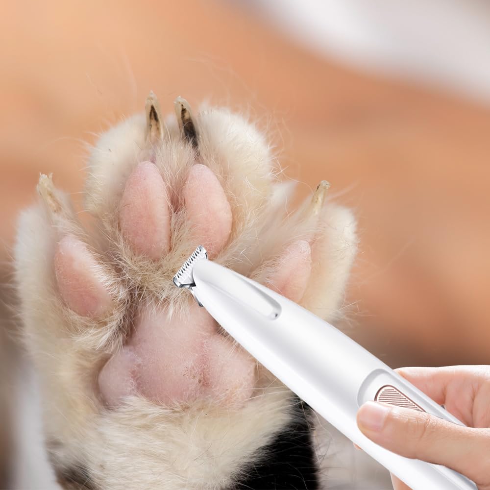 2025 Waterproof Pet Grooming Clipper - Rechargeable Trimmer for Paws, Face & Ears with LED Light - Perfect for Home Pet Care