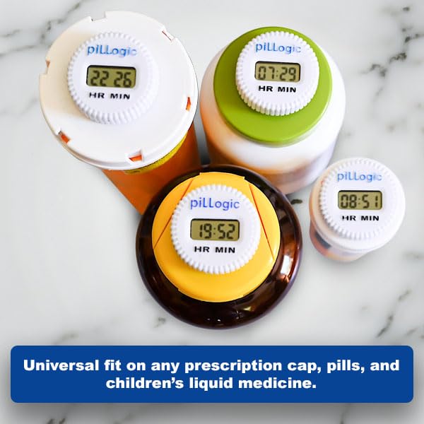 Medicine Timer & Pill Reminder - Smart Medication Tracker for Prescriptions, Kids Liquid Medicine & Pet Meds - Easy Push-Reset Function - Perfect for Elderly Care, Travel & Daily Health Management