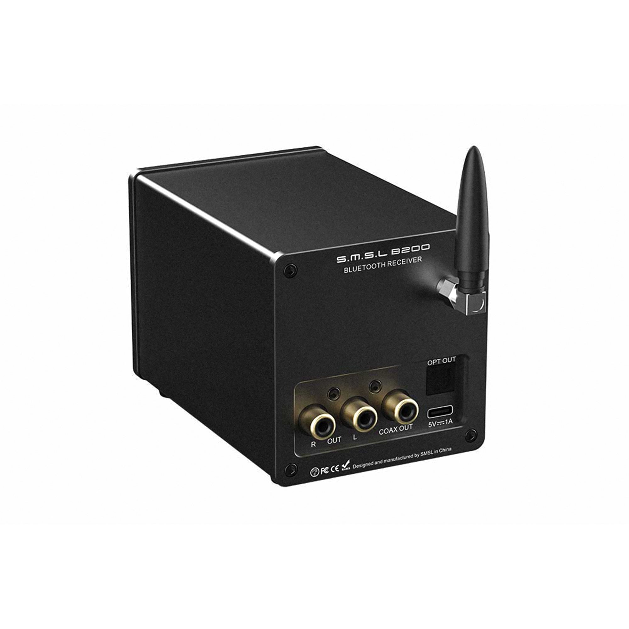 SMSL Audio B200 Wireless Bluetooth Receiver for Home Stereo & Speakers - High-Quality Audio Streaming for Music, Movies & Gaming