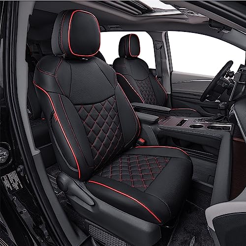 Leather (Black with Red Piping)