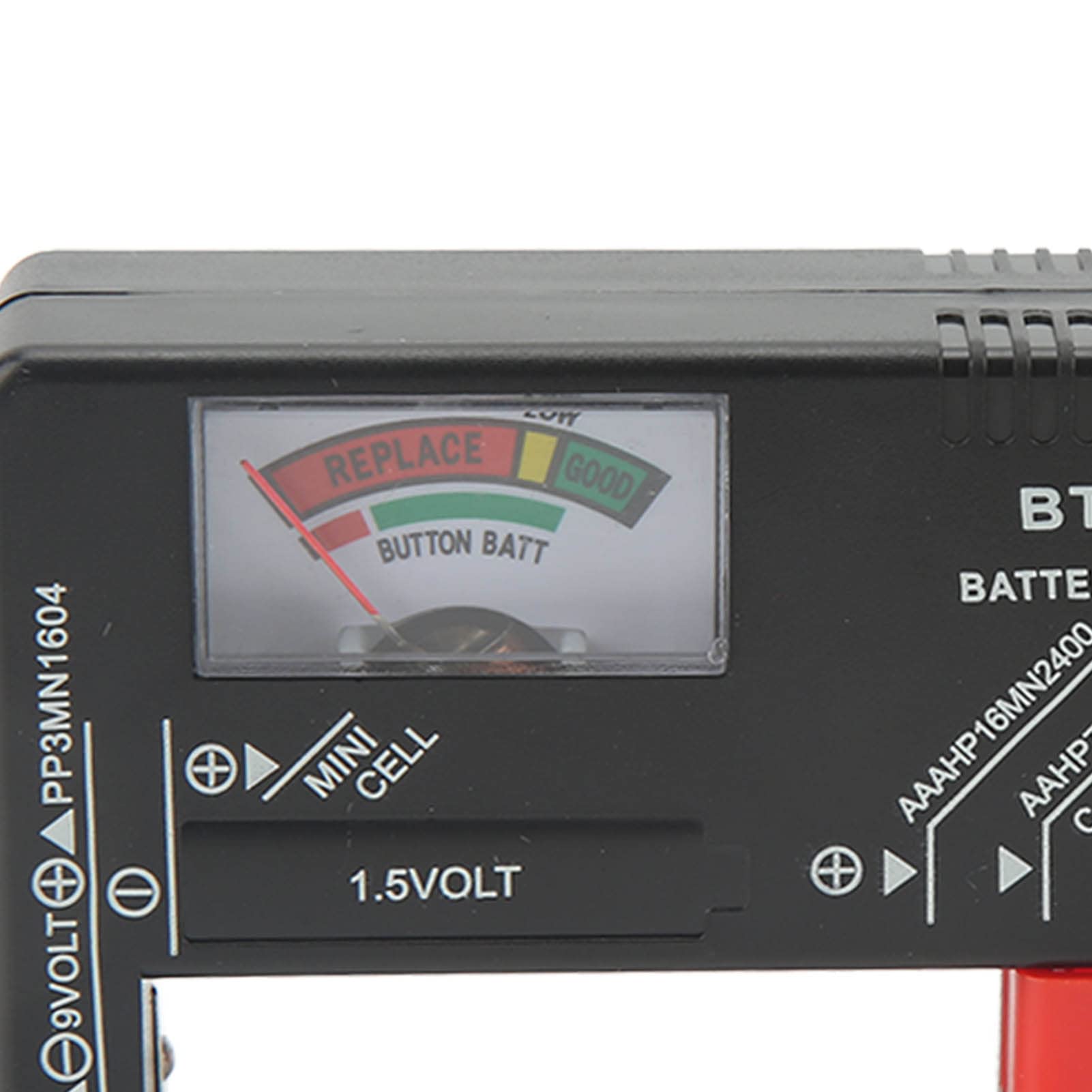 2PCS Battery Tester - Portable AA AAA 1.5V 9V Button Cell Capacity Checker with Pointer Display for Household, Office, and Electronic Devices