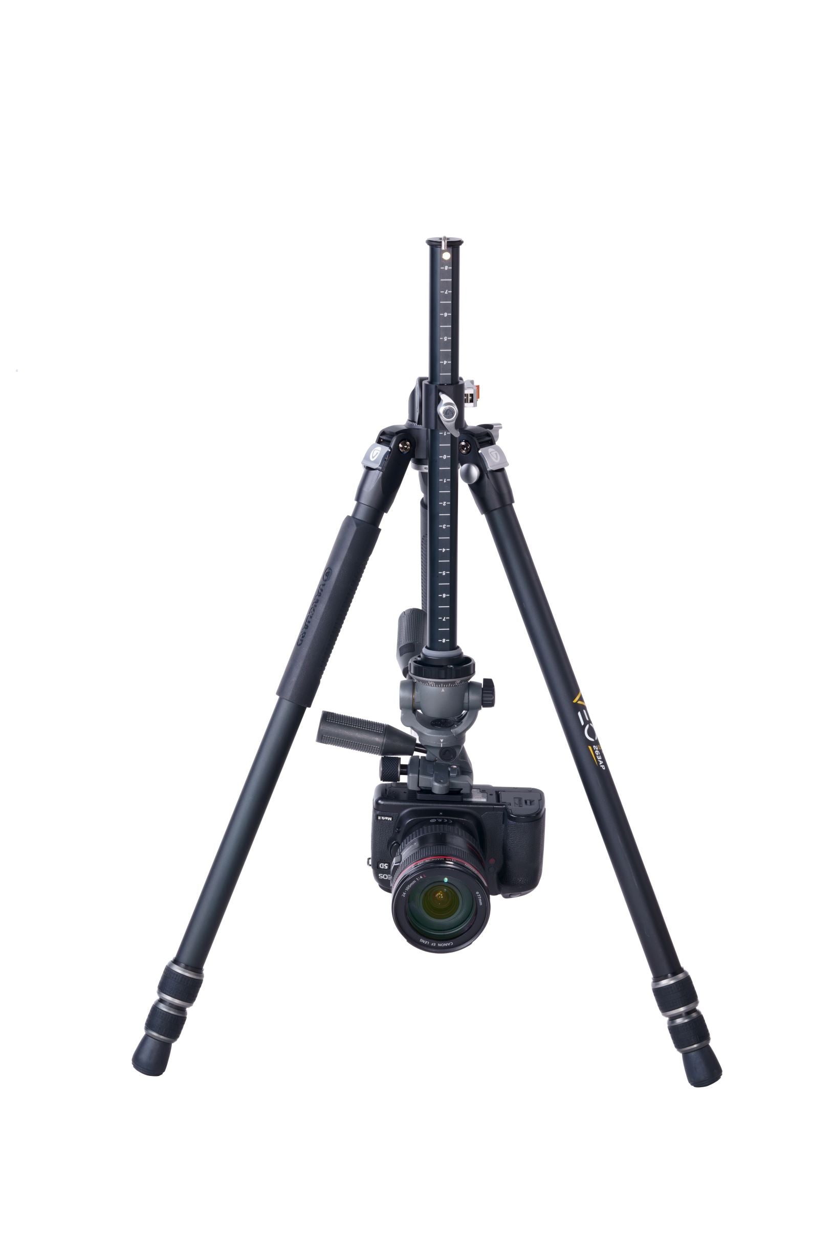 VEO 3+ 263AP Professional Aluminum Tripod with Smooth Panhead for Overhead Shooting - Perfect for Photography, Videography, Vlogging and Live Streaming
