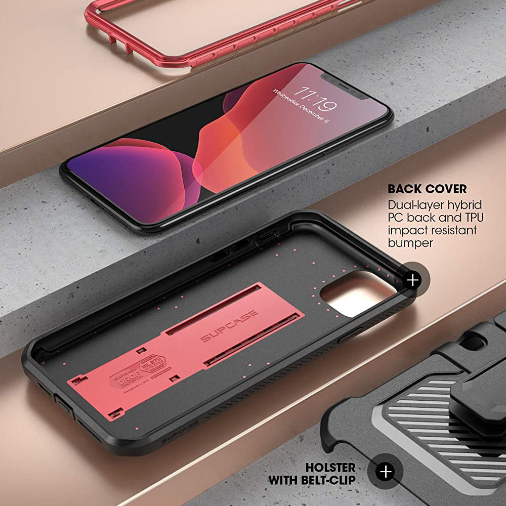 Apple iPhone 11 Pro Max 6.5 Inch Unicorn Beetle Pro Series Rugged Case - Heavy Duty Protection with Metallic Red Finish | Perfect for Outdoor Adventures, Construction Work & Extreme Sports