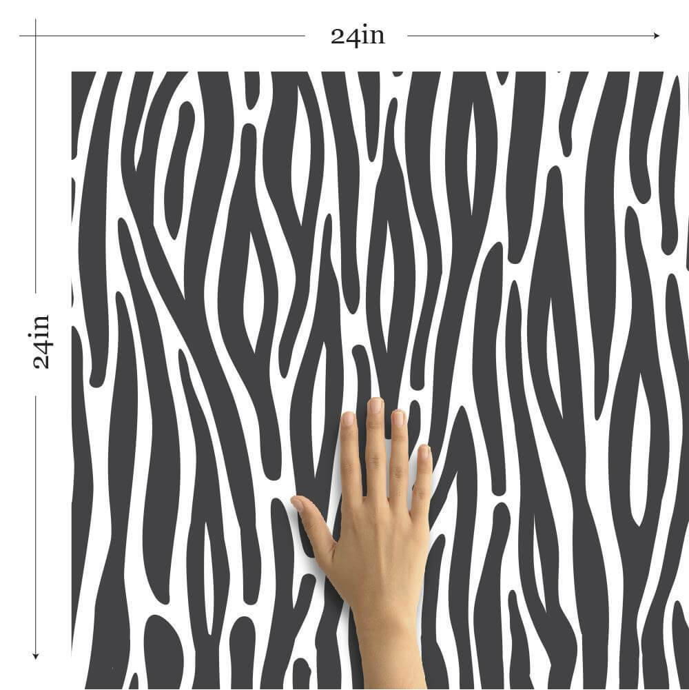 Grey Animal Print Peel and Stick Removable Wallpaper - Self-Adhesive Decorative Vinyl for Bedroom, Living Room, Nursery & Office - Easy to Apply & Remove - 2304