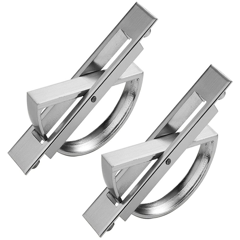 2 Pack Invisible Cabinet Pull Handles - Rotating Hidden Drawer Hardware for Tatami, Door, Dresser, Cupboard & Wardrobe - Easy Installation for Modern Home Furniture & DIY Projects