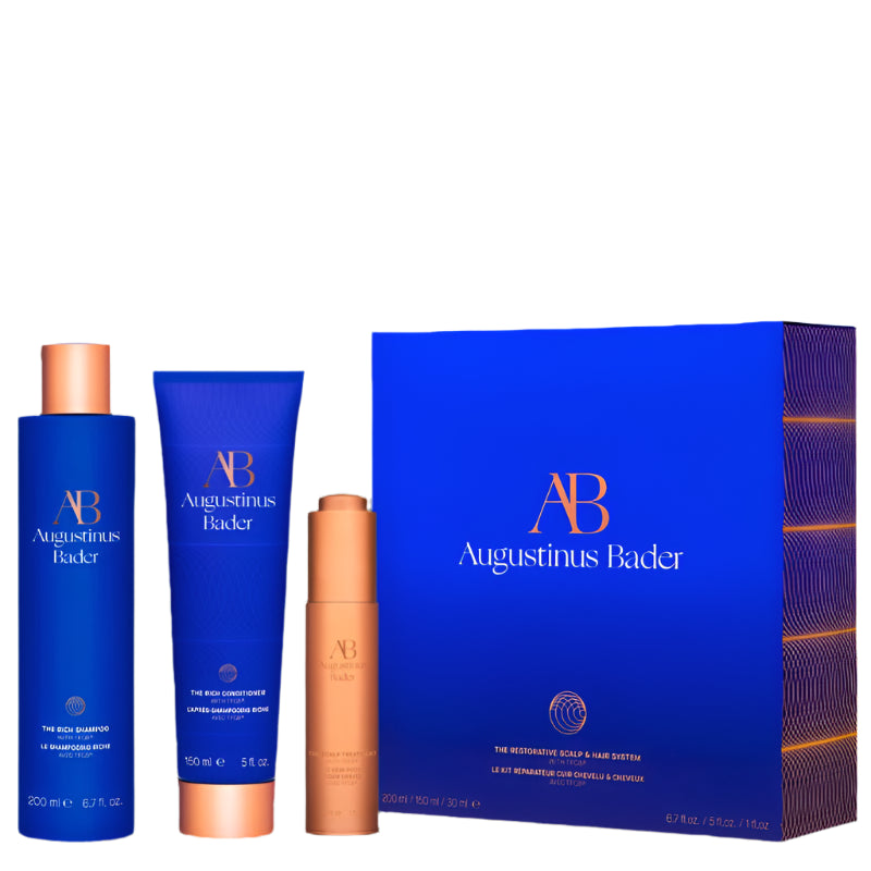 Augustinus Bader The Restorative Scalp & Hair Treatment System - Repair & Strengthen Damaged Hair for Healthy Scalp & Shiny Locks - Perfect for Daily Hair Care & Styling Protection