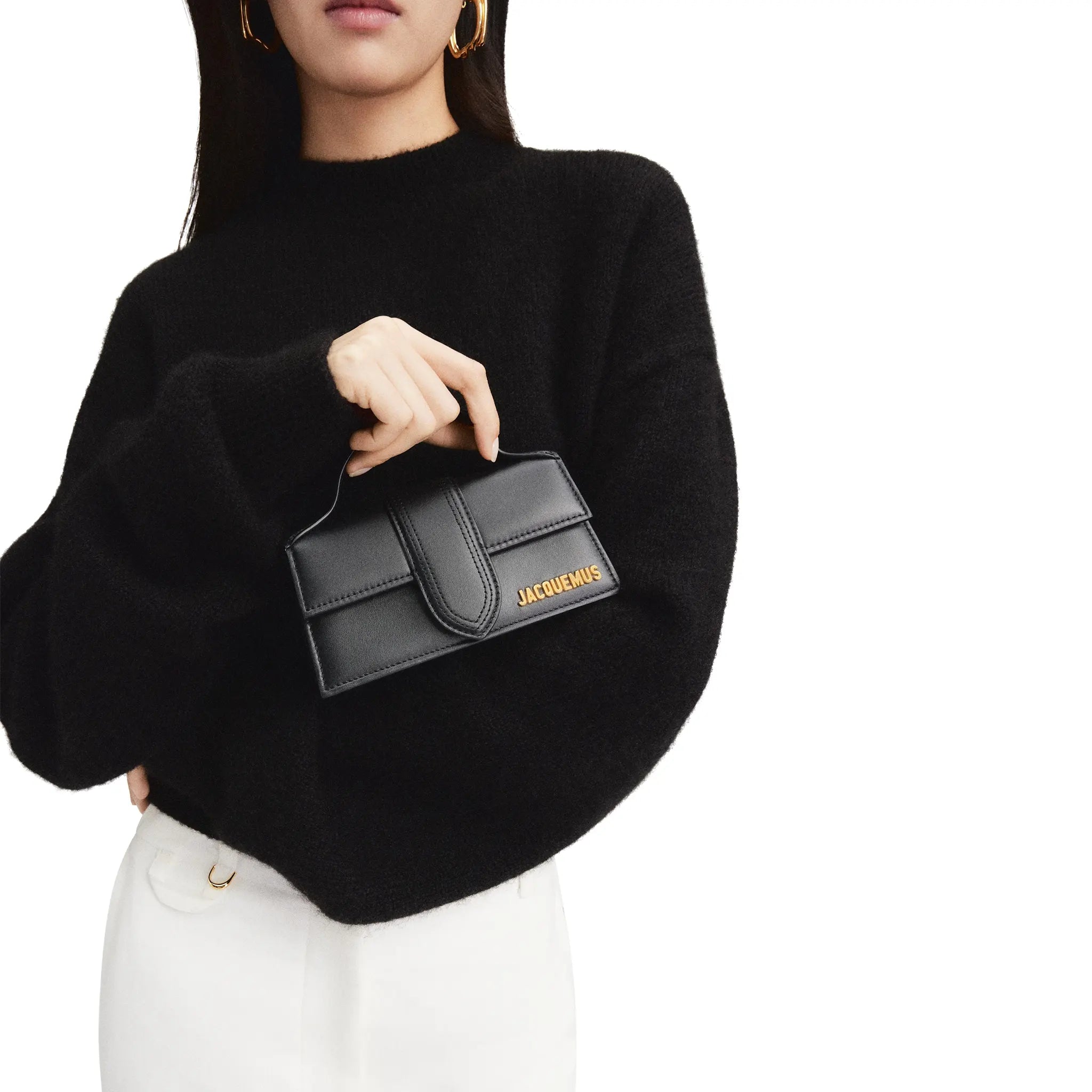 Jacquemus Le Bambino Small Black Crossbody Bag for Women - Stylish & Compact Shoulder Purse for Everyday Use, Date Night, and Travel Accessories