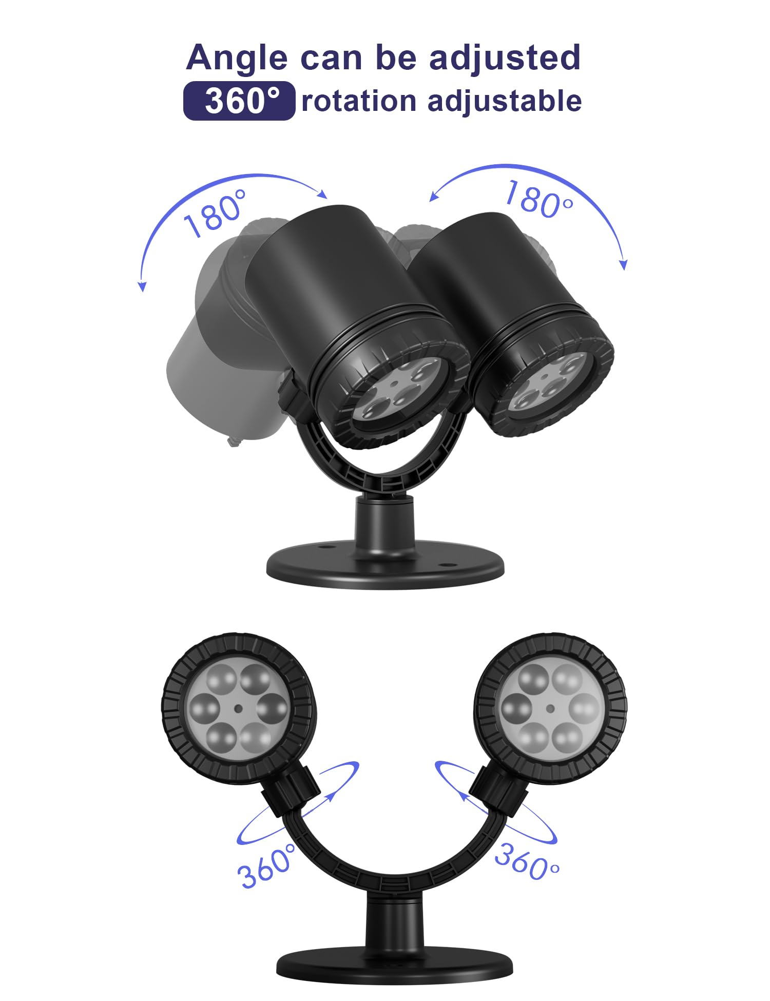 ZBPP Outdoor LED Christmas Lights - Double Head Snowflake Projection Lights with Rotating Snow Effect, IP65 Waterproof & Super Bright for Xmas Holiday Party, Landscape, Yard, and Home Decoration | Perfect for Christmas Tree, Front Porch, and Winter Wonderland Displays