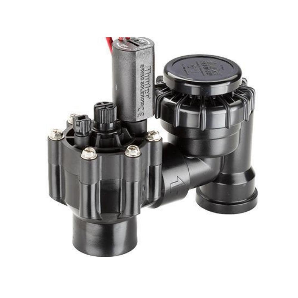 Hunter PGV075ASVS 3/4 Inch Anti-Siphon Electric Valve with Flow Control - Slip x Slip Connection for Irrigation Systems, Lawn Sprinklers & Water Features