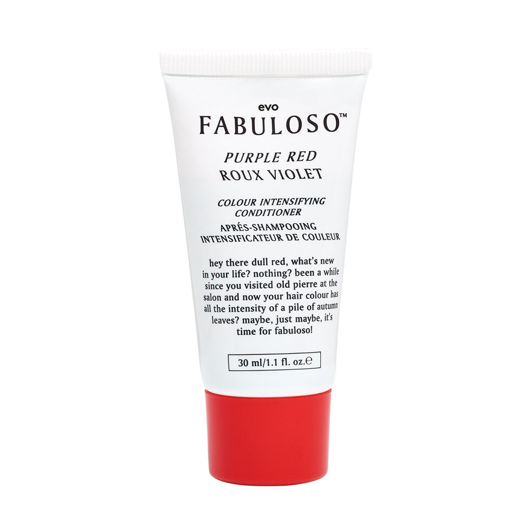 Evo Fabuloso Purple Red Color Intensifying Conditioner 30ml - Vibrant Hair Color Booster for Brunettes & Color-Treated Hair | Perfect for Salon & Home Use