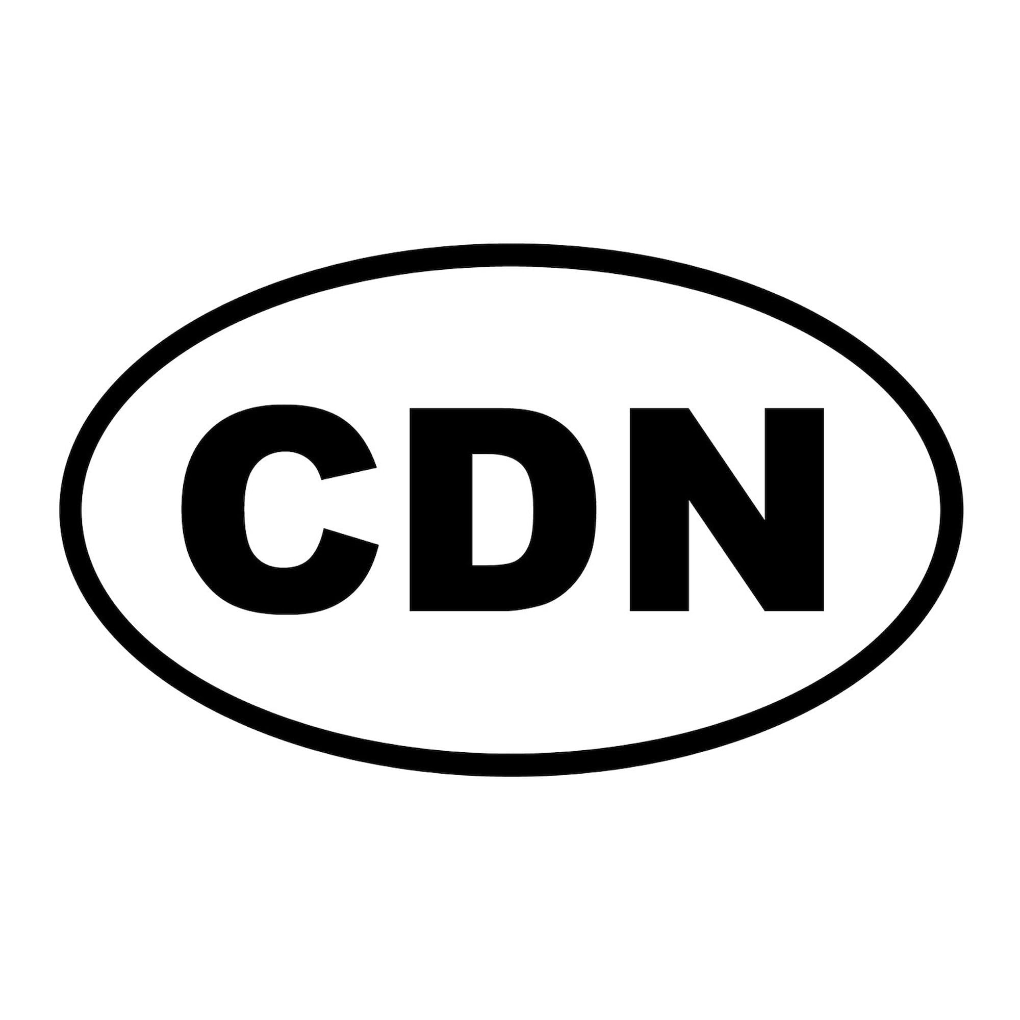 Canada CDN Oval Car Bumper Sticker - Perfect for Cars & Laptops
