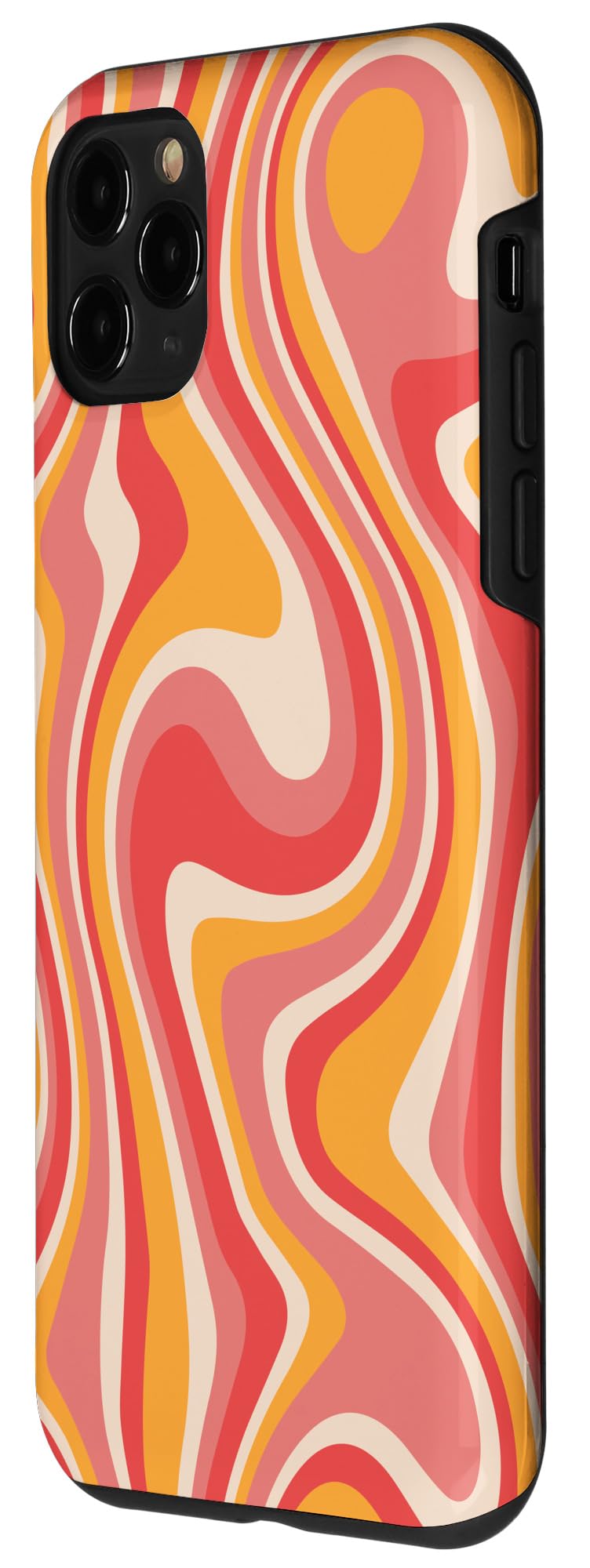 iPhone 11 Pro Retro Groovy Liquid Swirl Case - 70's 80's Psychedelic Design for Daily Use & Travel Protection