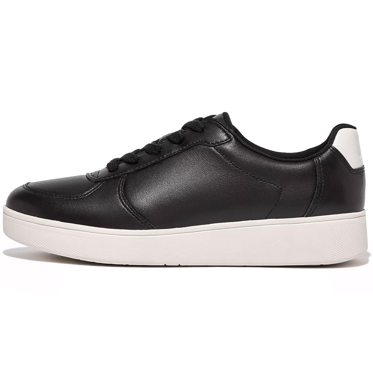 FitFlop Women's Rally Leather & Suede Panel Sneakers - Comfortable Walking Shoes for Work, Travel & Everyday Wear