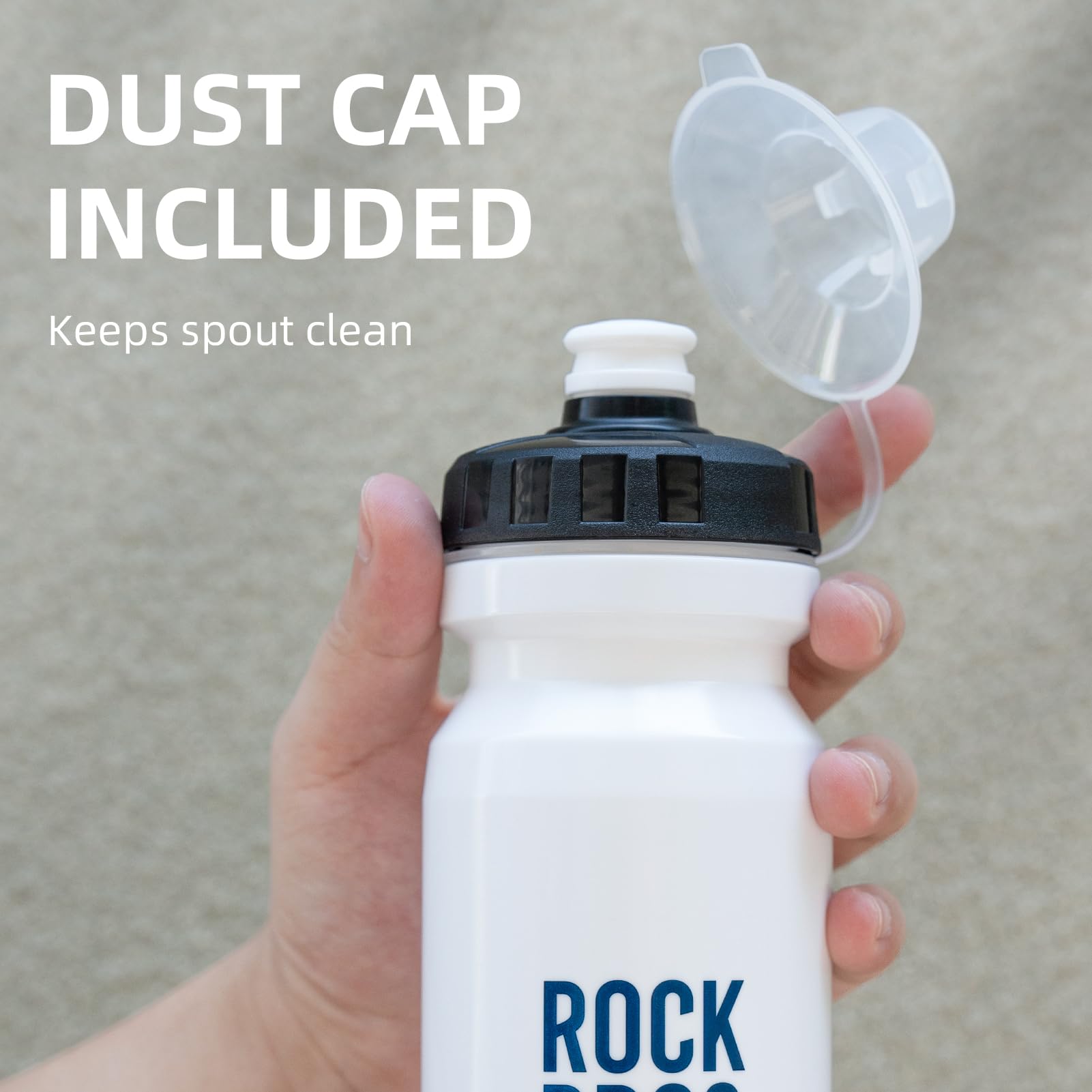 ROCKBROS 20oz BPA-Free Squeeze Bike Water Bottle - Leak-Proof Cycling Bottle for Road Bikes, Mountain Biking & Outdoor Sports