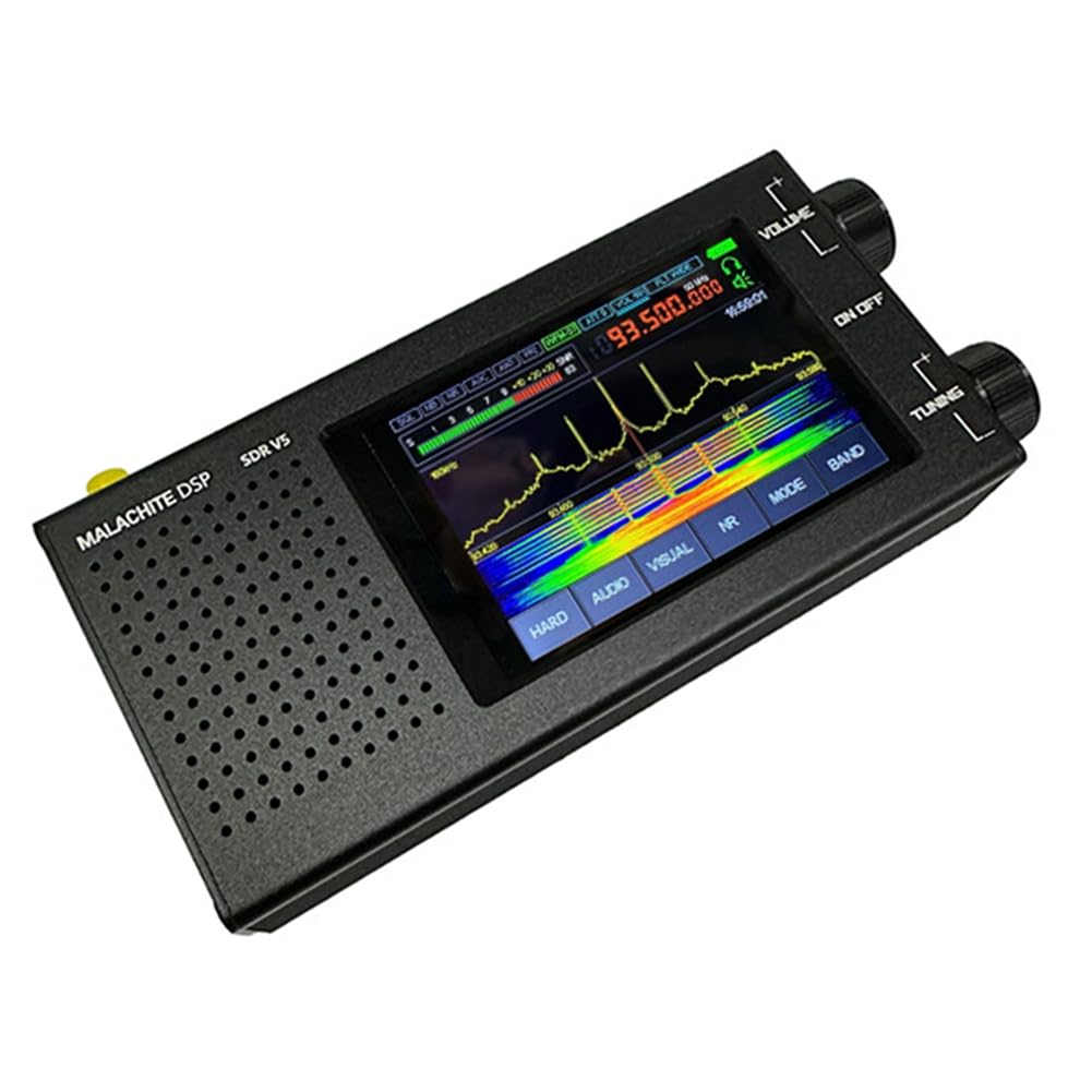 Sarpoer SDR Malachite V5 1.10D Digital Shortwave Radio Receiver - Portable Multiband AM/FM/SSB Radio with Upgraded Firmware for Travel, Emergency, Hobby & Outdoor Adventures