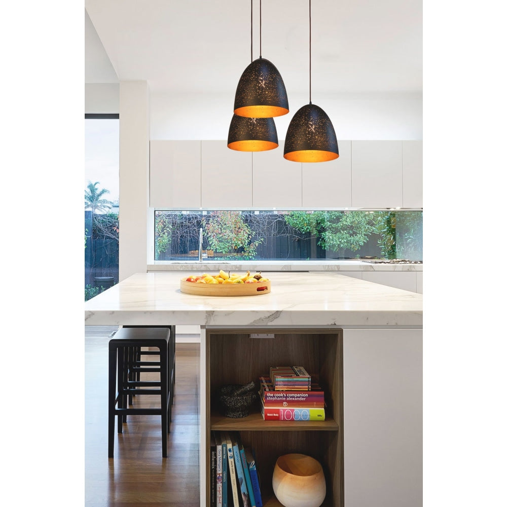 Celeste Black Ellipse Pendant Lamp - 12