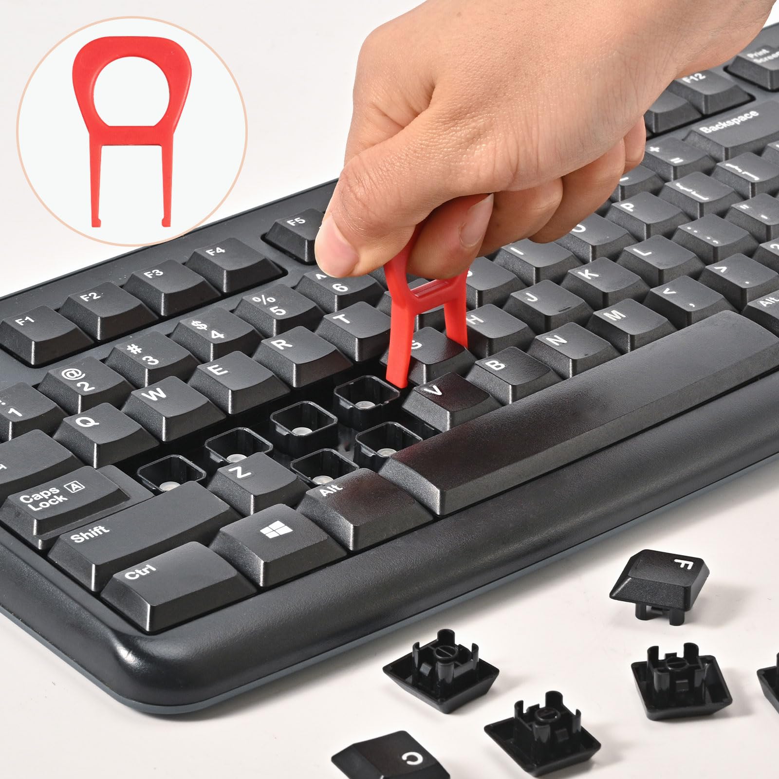 7-in-1 Soft Brush Keyboard Cleaner Kit - Computer Cleaning Tool with Microfiber Brush, Keycap Puller & Corner Duster for Laptop, Bluetooth Headset, AirPods, Camera Lens, Lego - Perfect for Office, Gaming & Electronics Maintenance
