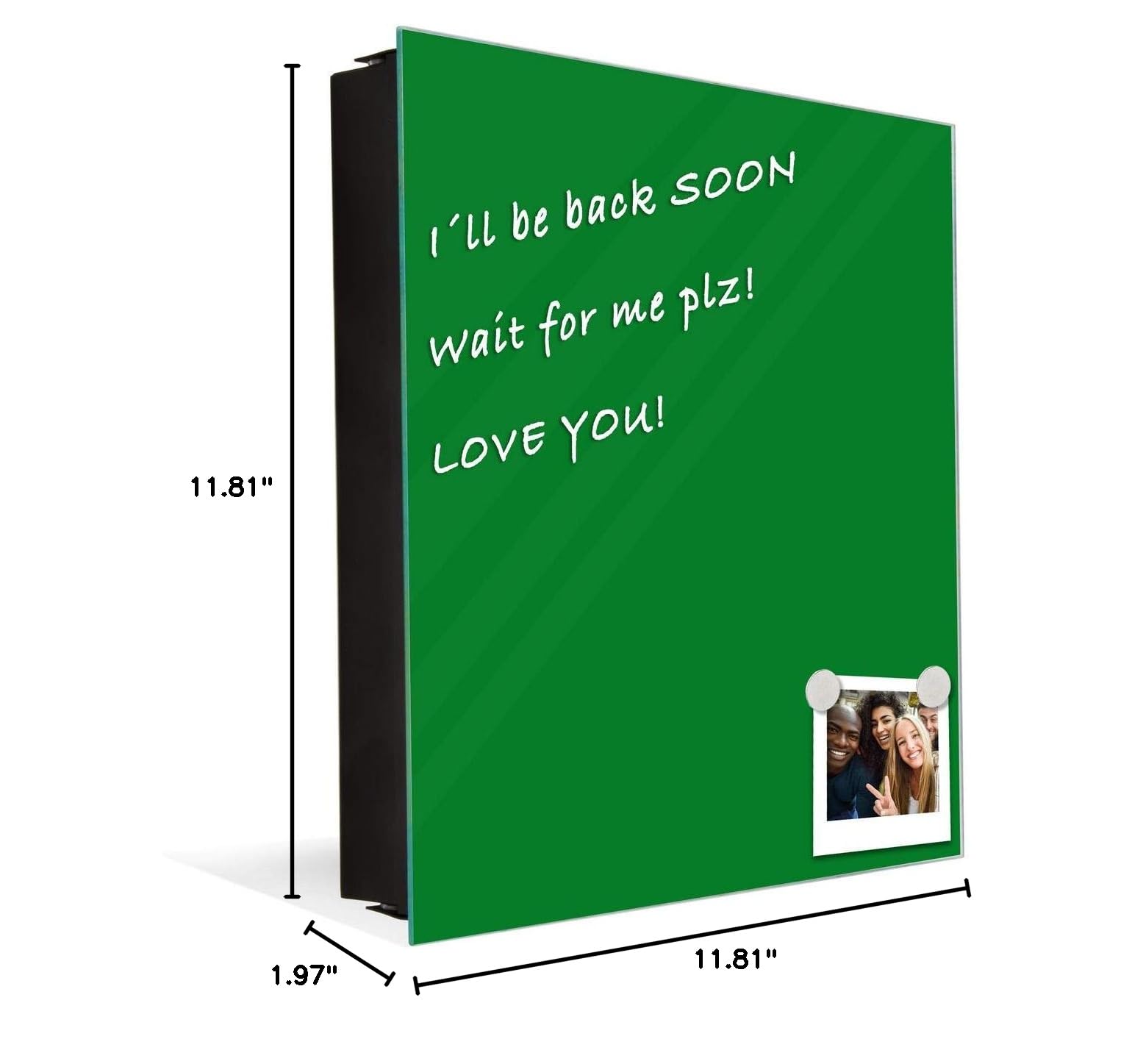 Frameless Glass Whiteboard Key Cabinet Storage Box - K18B Series in Multiple Colors | Perfect for Home, Office & Classroom Organization