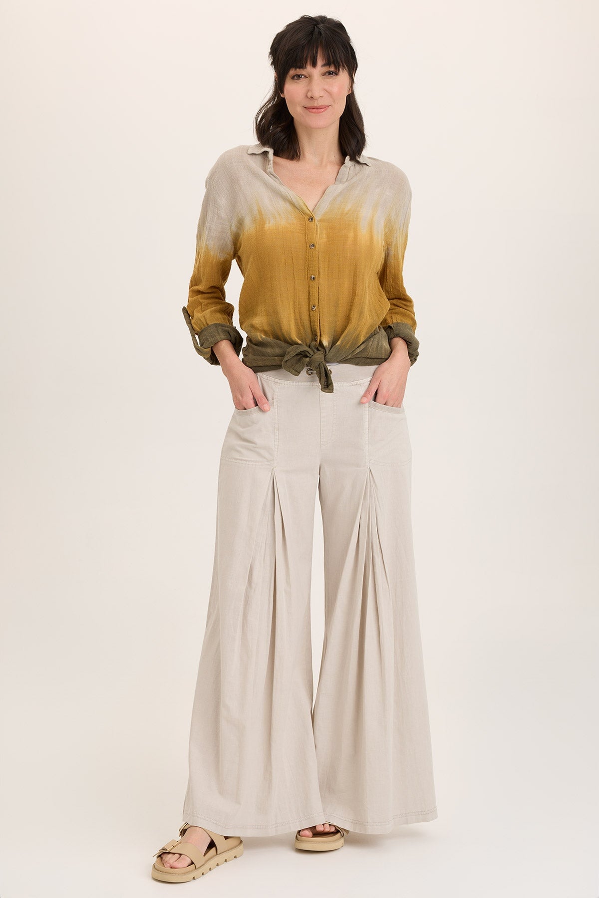 Zorba Linen Ultra Wide Leg Pants for Women - Comfortable High Waisted Palazzo Trousers - Perfect for Summer, Beach, and Boho Style Outfits