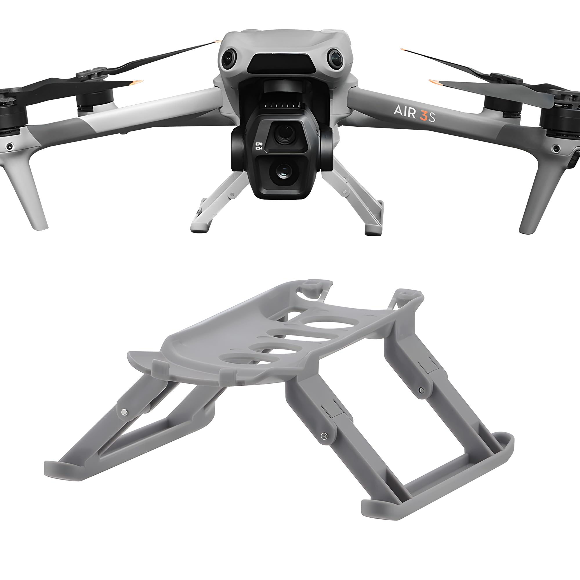 DJI Air 3S/Air 3 Drone Foldable Landing Gear - Quick Release Extension Legs Kit | Durable Accessories for Stable Takeoff & Landing | Perfect for Outdoor Aerial Photography & Travel