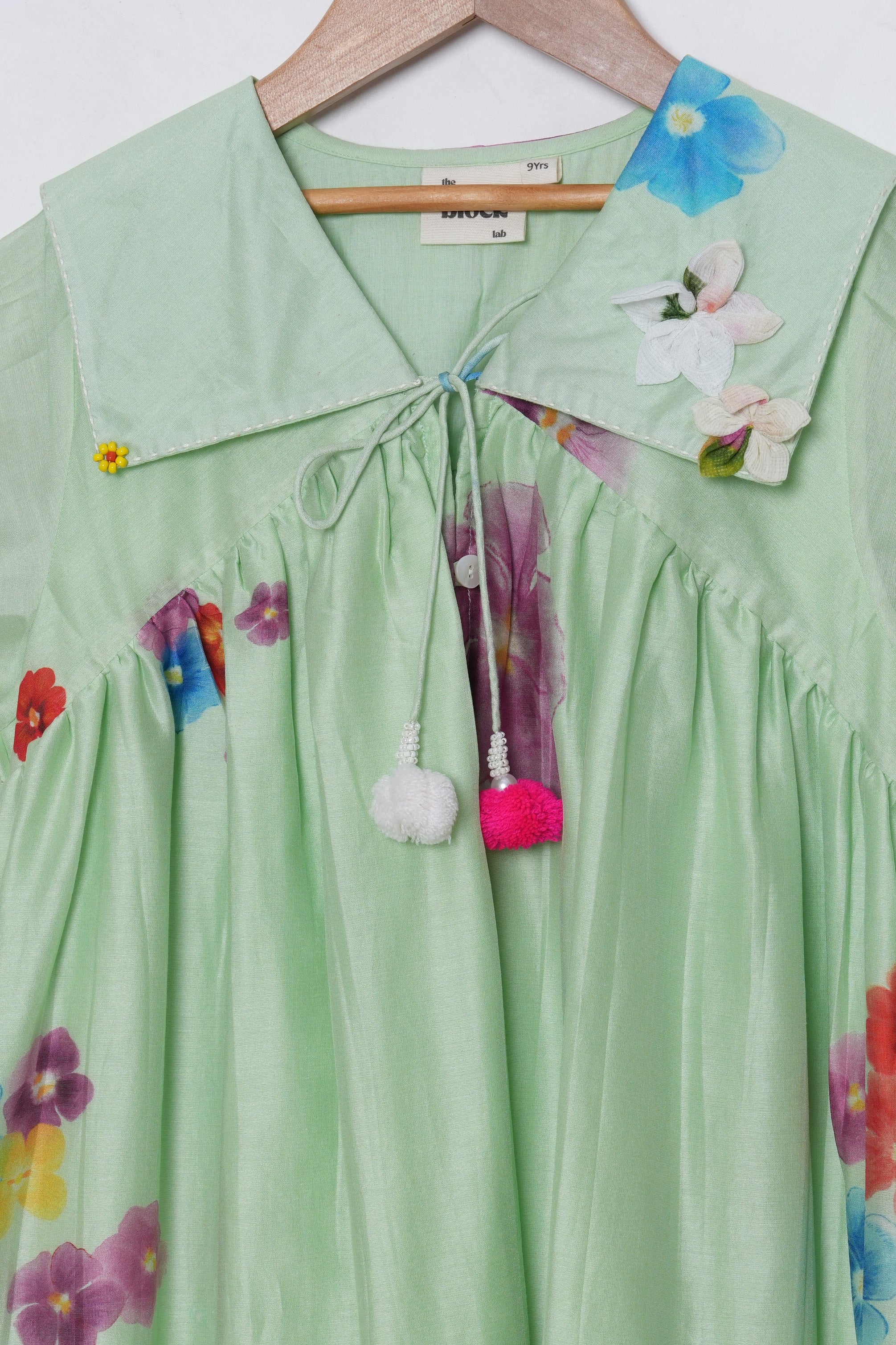 Blooming Beauty Sea Green Dress by The Block Lab - Elegant Floral Maxi Dress for Women, Perfect for Weddings, Parties & Summer Vacations