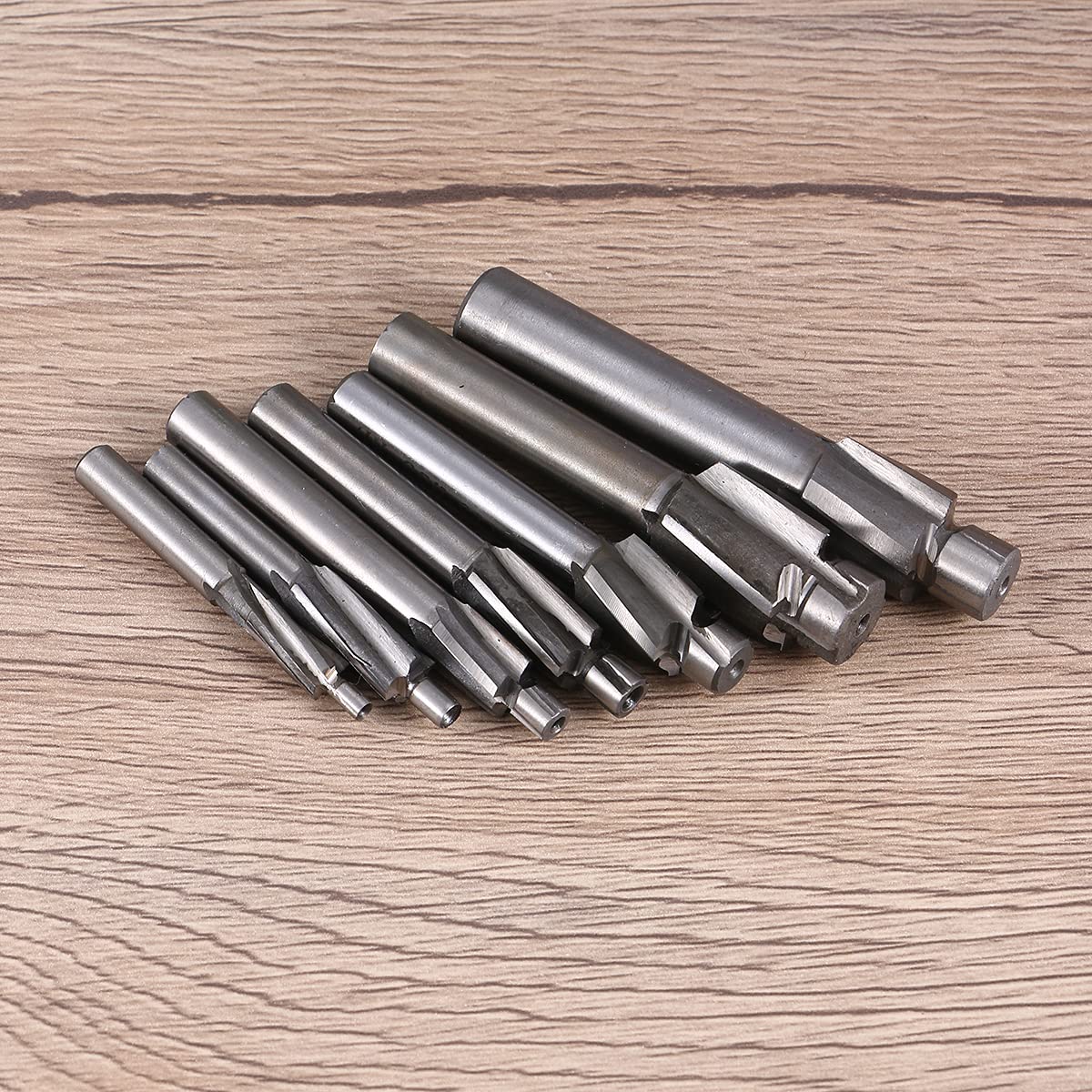 7-Piece High-Speed Steel Countersink Drill Bit Set - CNC Machining Straight End Mill Cutter for Stainless Steel & Metal - Perfect for Woodworking, DIY Projects & Professional Metal Fabrication