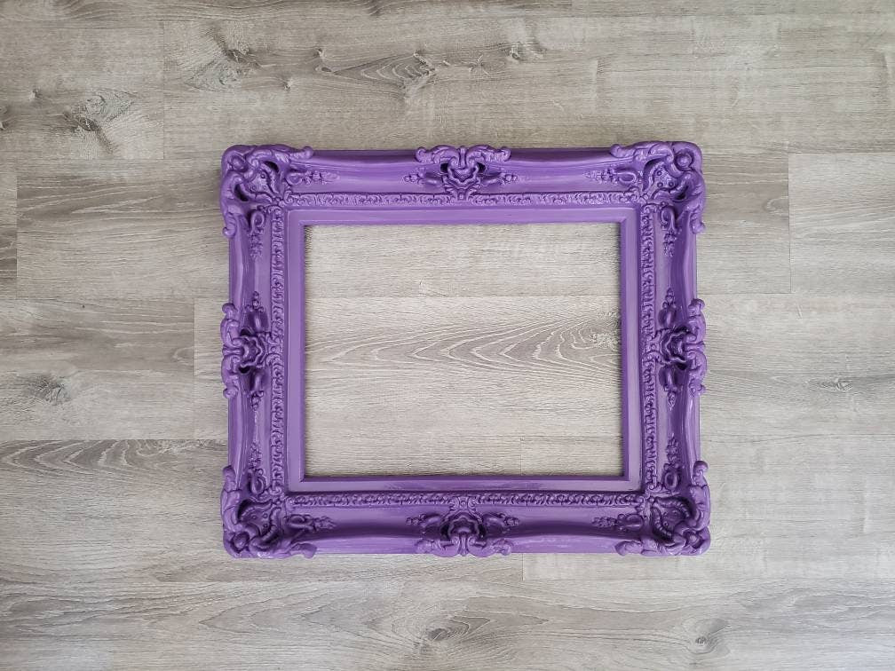 20x24 Inch Hot Purple Baroque Picture Frame - Elegant Wall Decor for Kids Room, Nursery, or Playroom - Perfect for Photos, Artwork, and Children's Decorations
