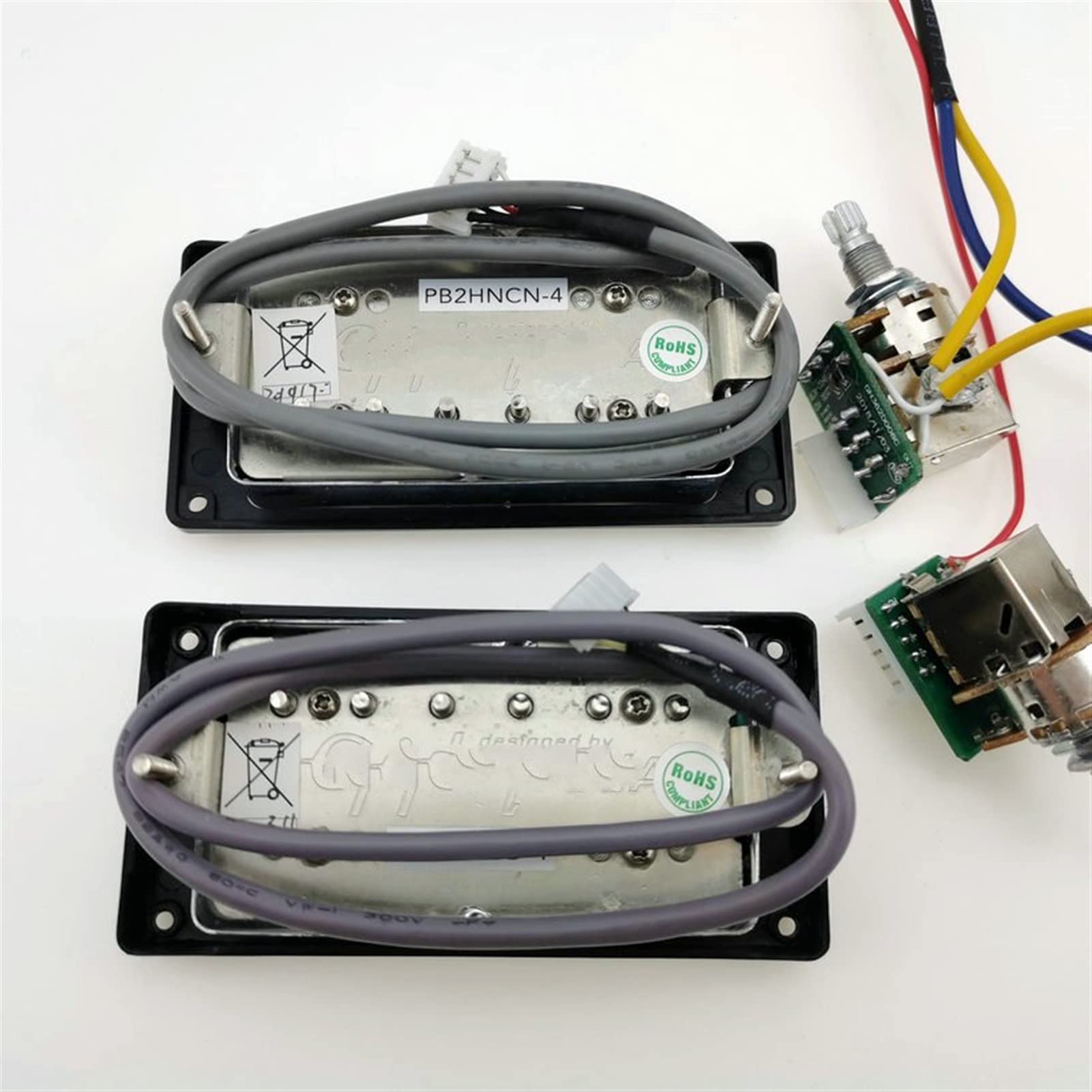 Alnico Humbucker Pickups for Electric Guitar - Professional Wiring Harness for LP Guitar Replacement (Black Parallel Frame) - Perfect for Rock, Blues & Metal Performances