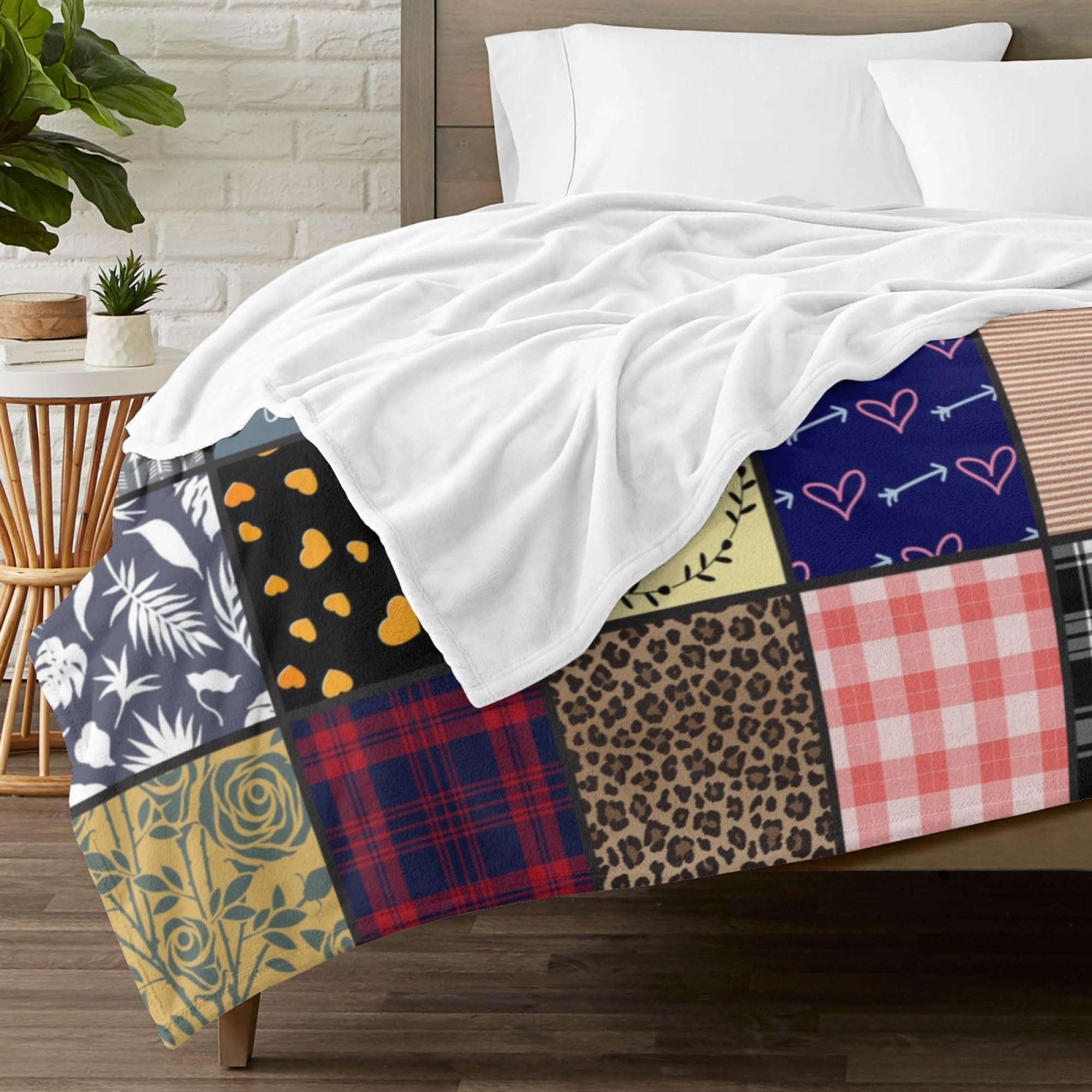 Custom Photo Blanket for Couples - Personalized Anniversary Gift for Wife, Husband - 60x80 Fleece - Romantic Home Decor
