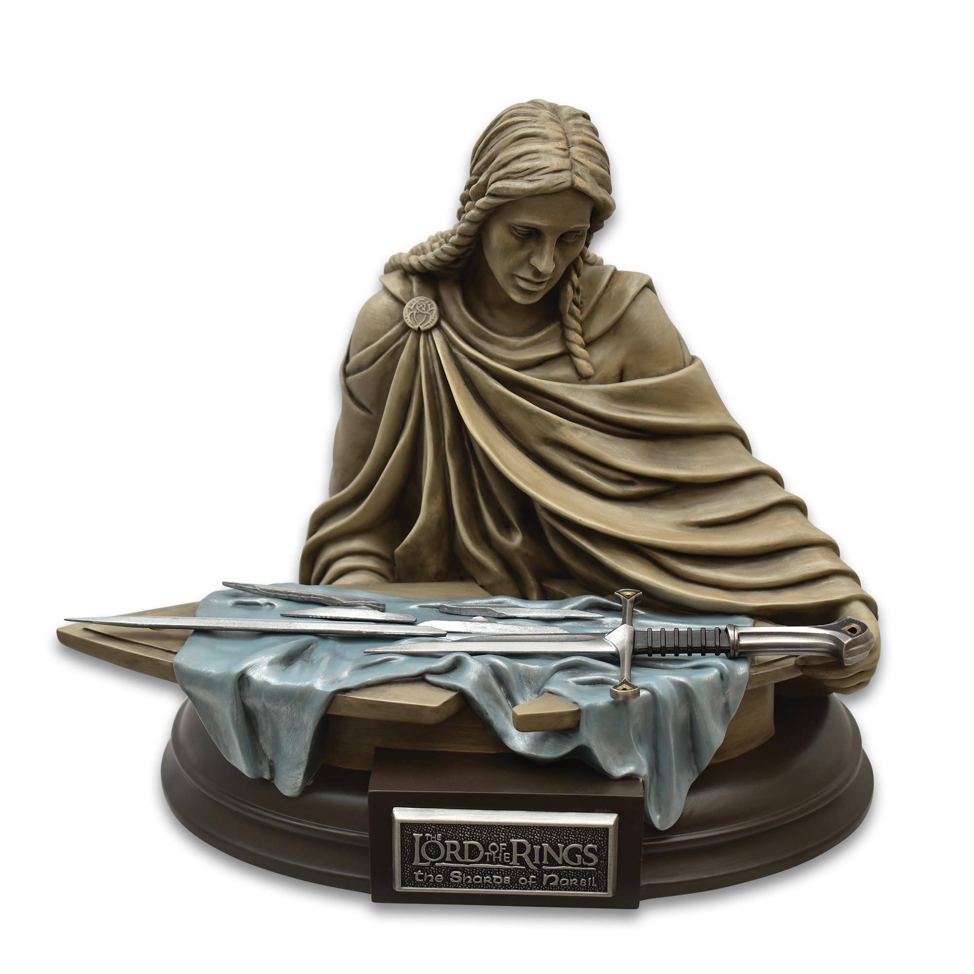United Cutlery Shards of Narsil Statue - Official Lord of The Rings Licensed Collectible | 1/5 Scale Hand-Painted Polyresin Replica | LOTR Merchandise with Certificate of Authenticity | Perfect for Display in Home, Office, or LOTR Fan Collection