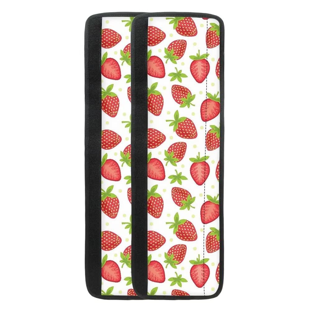 JEOCODY Pink Strawberry Refrigerator Handle Covers - Non-Slip Kitchen Appliance Protectors for Fridge & Stove (Set of 2) Under $15 - Keep Handles Clean & Hygienic for Modern Home Kitchen