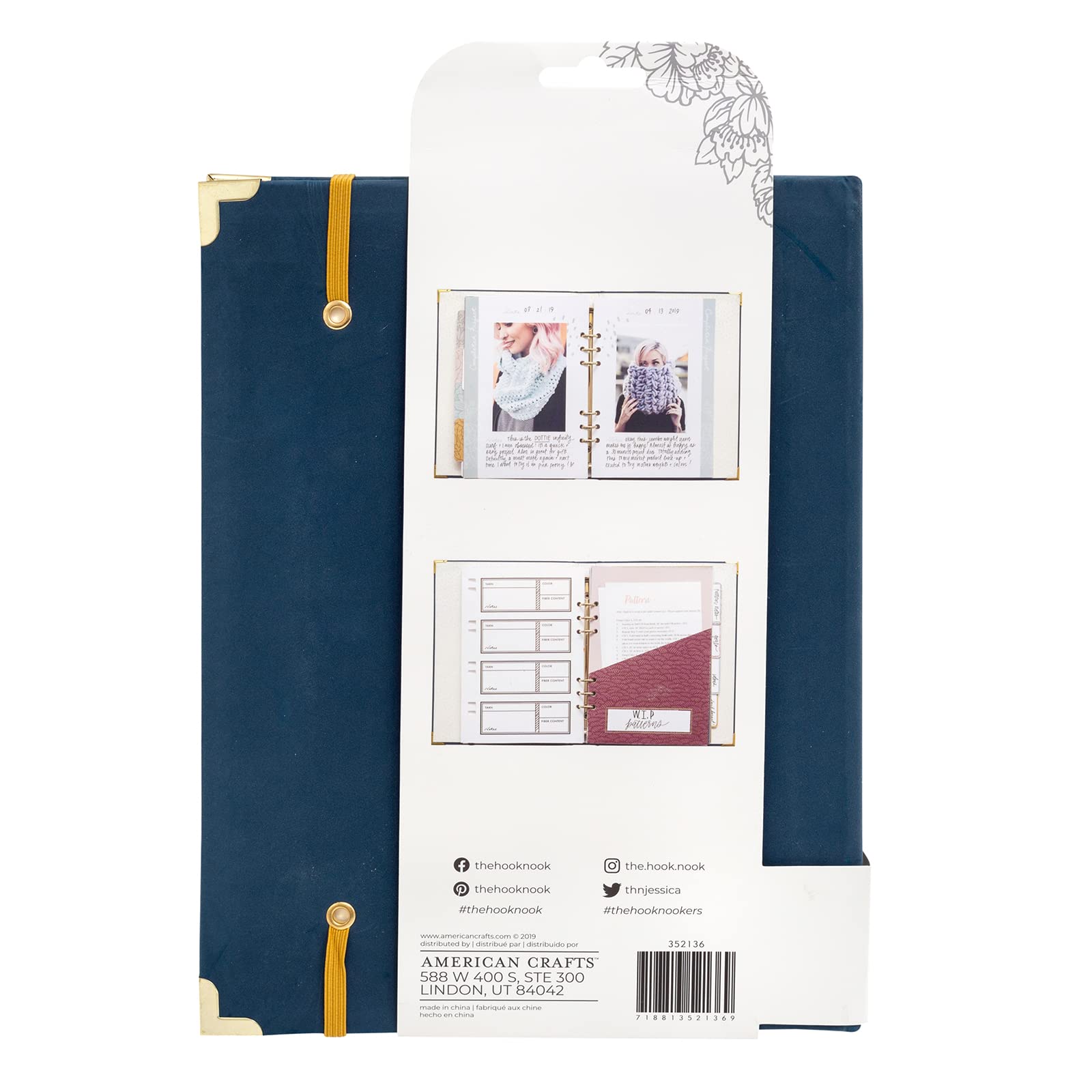The Hook Nook Yarn Passport - Premium Crochet & Knitting Accessory Organizer for Crafters - Perfect for Travel, Projects & Yarn Storage | American Crafts