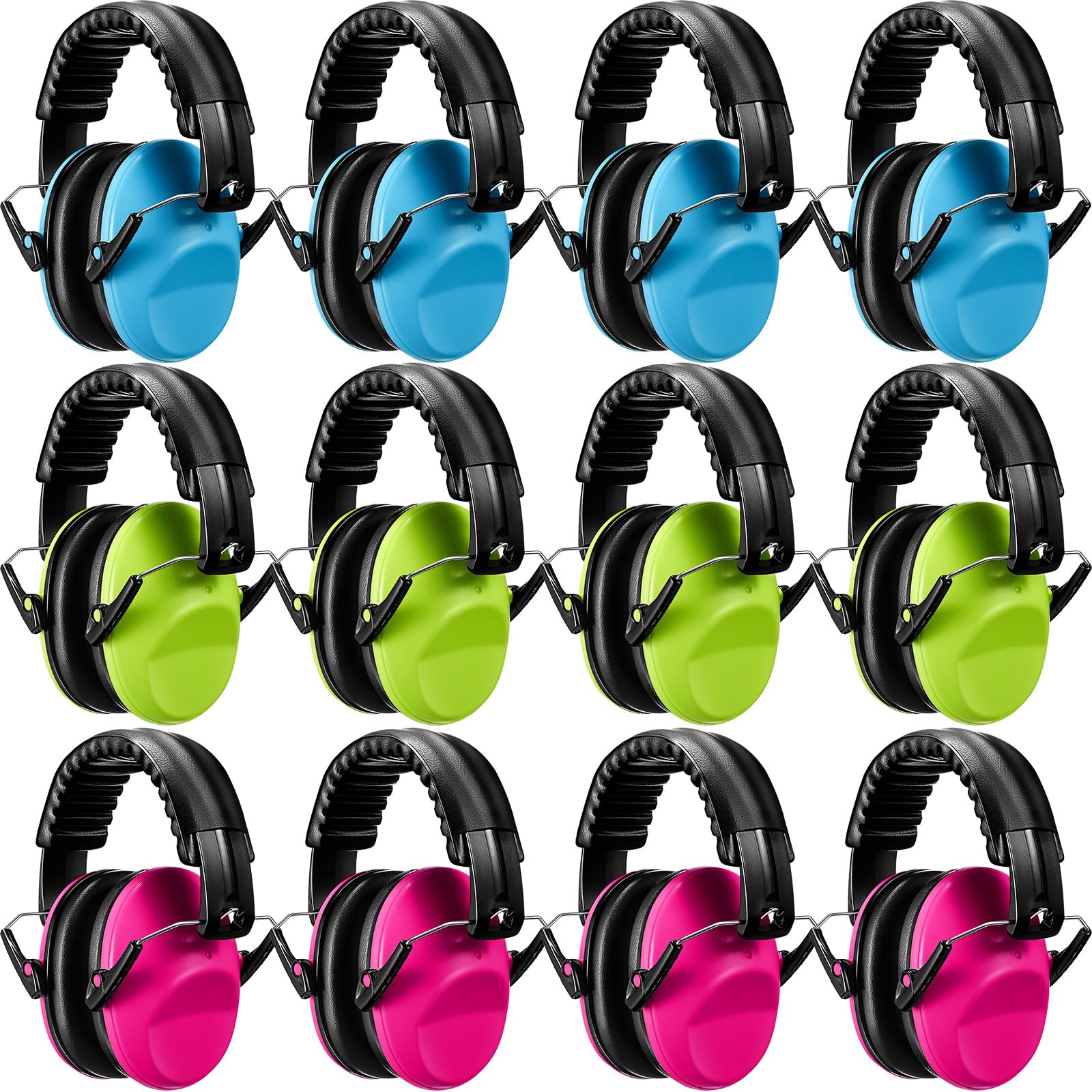 Copkim 12 Pack Kids Ear Protection Headphones - Adjustable Noise Cancelling Headphones for Toddlers & Children with 27NRR Rating - Perfect for Autism, Sensory Sensitivity, Air Travel & Loud Events