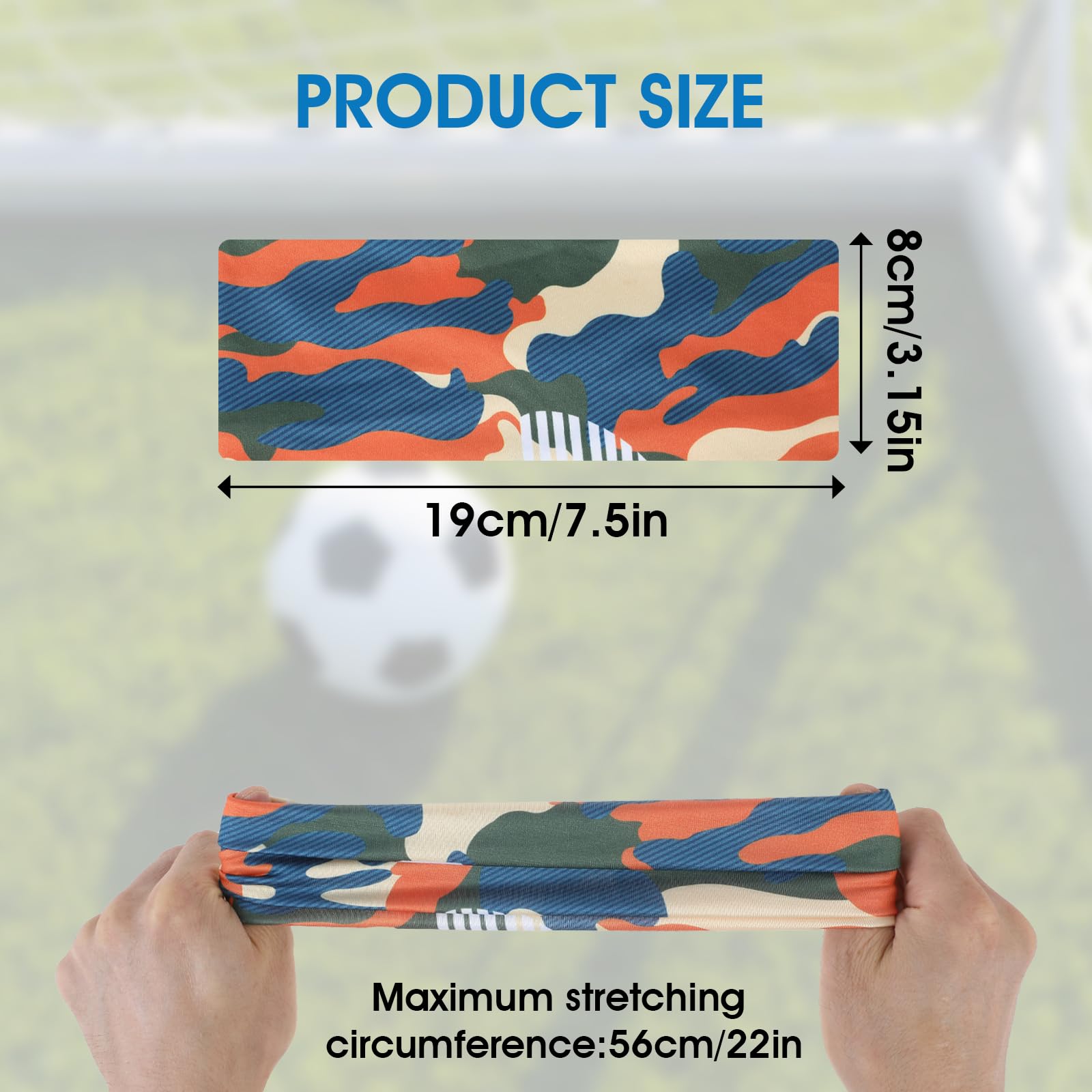 6Pcs Boys Sports Headbands - Breathable Non-Slip Elastic Sweatbands for Kids Soccer, Basketball & Baseball - Perfect for Outdoor Sports & Active Play