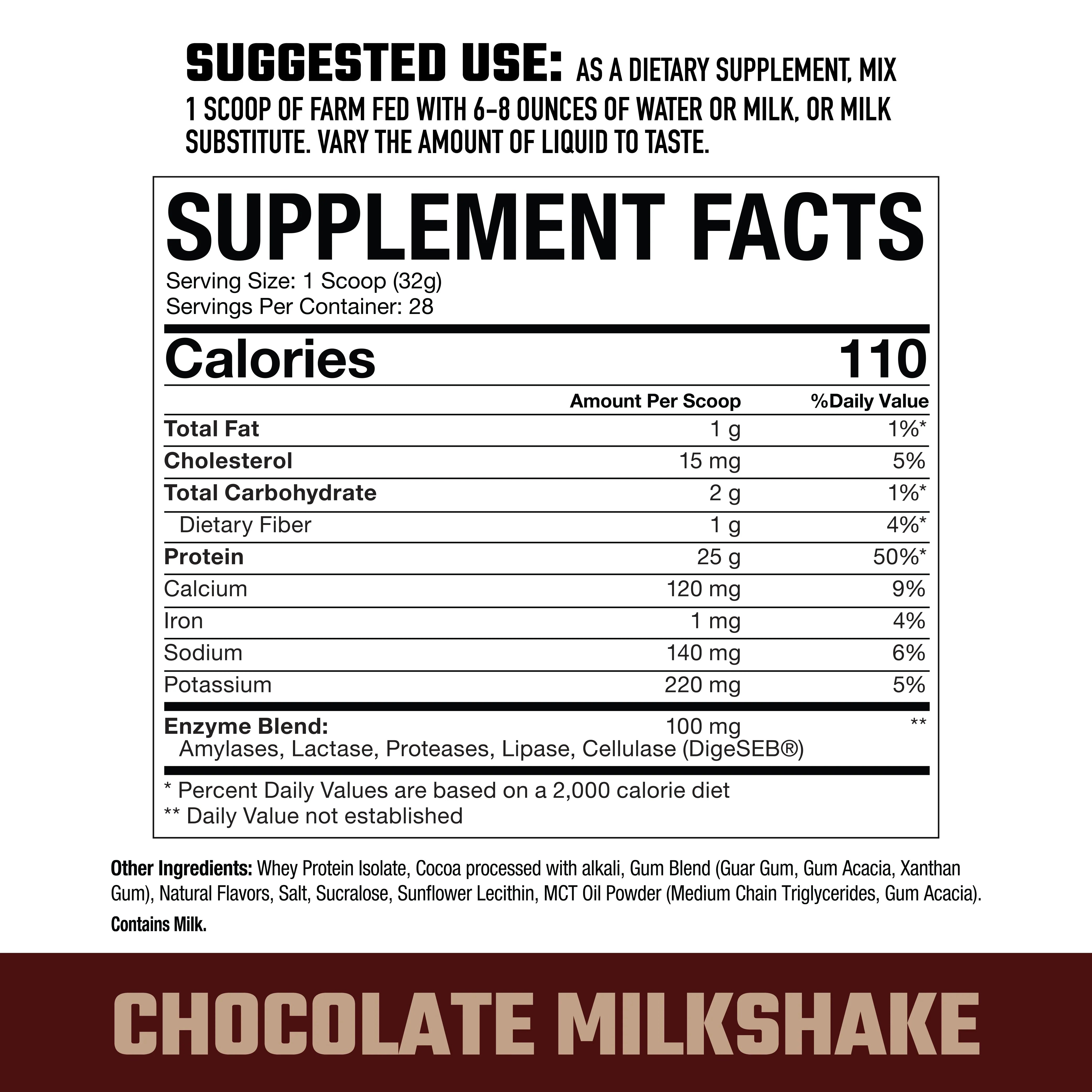 Axe & Sledge FARM FED 100% Whey Protein Isolate Powder - Premium Muscle Recovery & Growth Supplement for Athletes & Fitness Enthusiasts - Post-Workout, Meal Replacement & Healthy Lifestyle