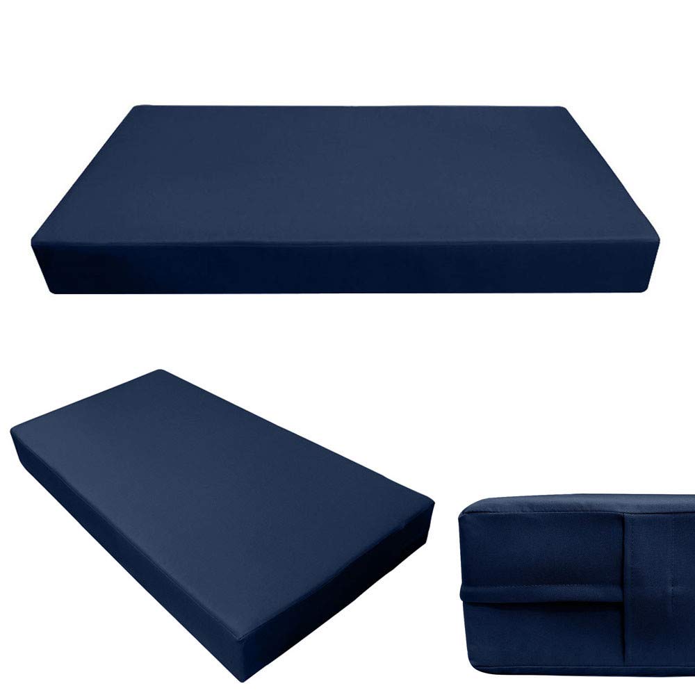 Prolinemax Outdoor Style 2 Full Knife Edge Daybed Mattress Cover - Waterproof Fitted Sheet with Bolster Pillow for Patio, Poolside & Sunbathing