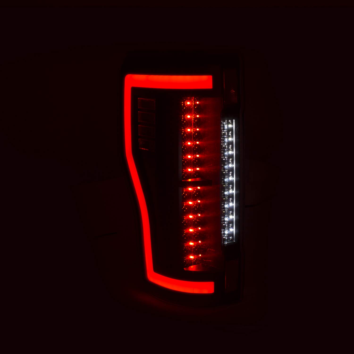 ANZO 311287 LED Tail Lights - Red/Clear - Compatible with Select Car Models - Enhance Visibility & Style for Night Driving & Custom Builds