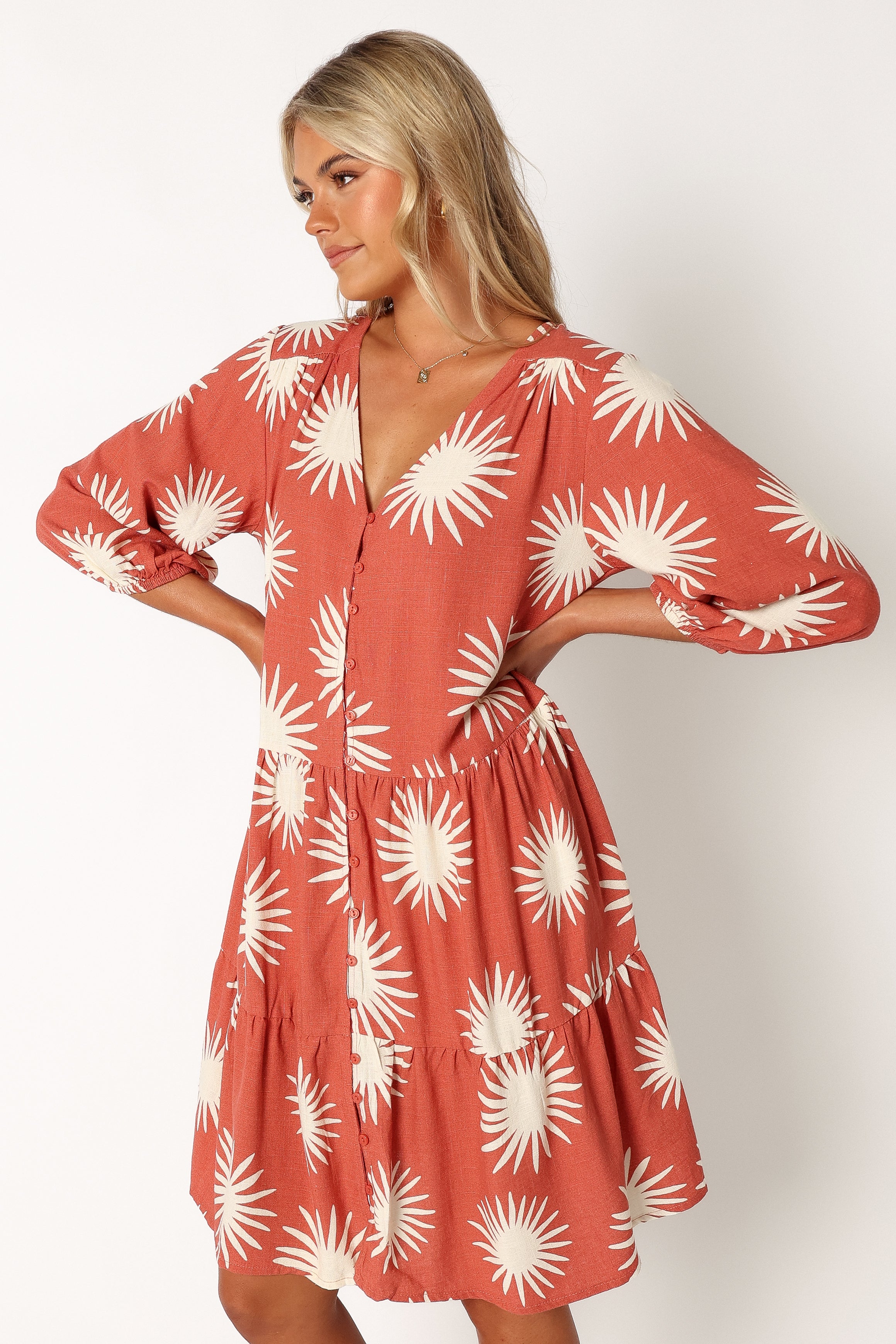 Bennet Long Sleeve Mini Dress with Floral Print - Elegant Party, Date Night & Casual Wear for Women