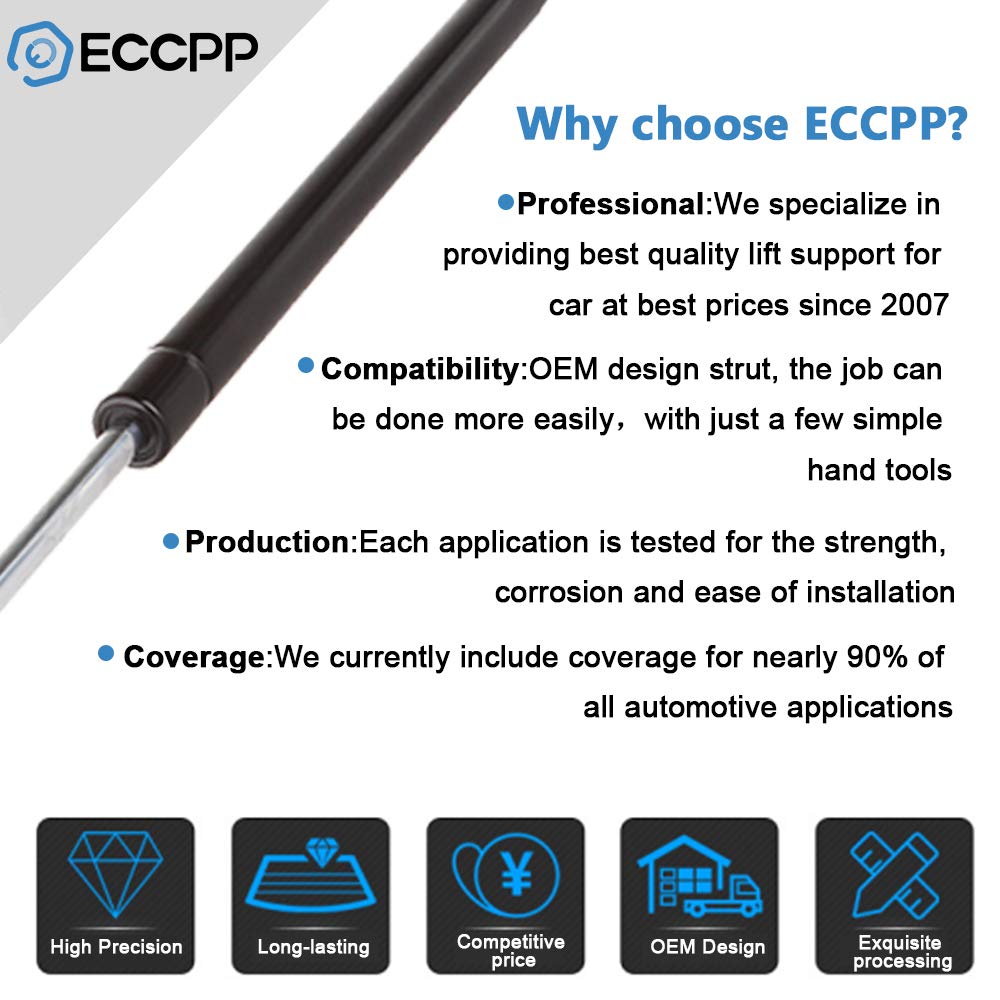 ECCPP Rear Hatchback Lift Supports Struts Gas Springs Shocks for 1998-2010 Volkswagen Beetle 4325 - Set of 2 - Perfect for Easy Trunk Access & Maintenance