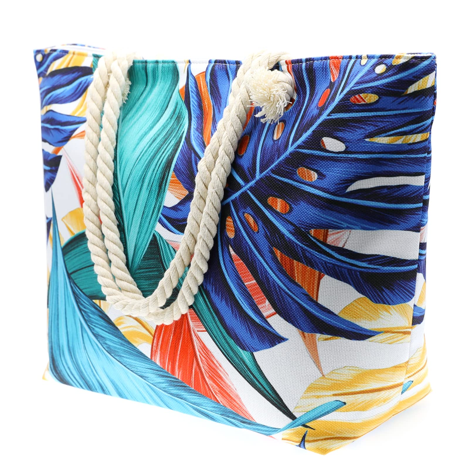 Waterproof Extra Large Beach Tote Bag for Women - Zippered Travel & Daily Use Tote - Perfect for Pool, Beach, Gym & Shopping