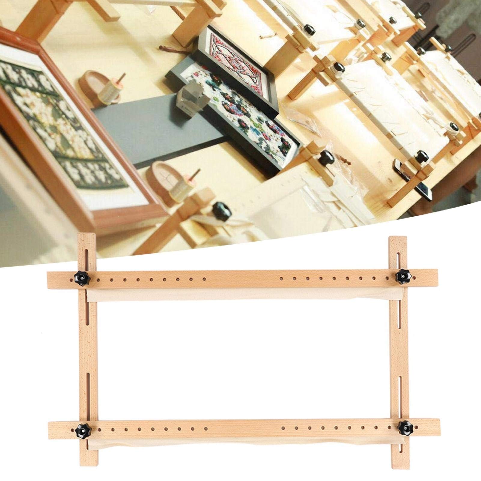 60 x 100cm Wooden Quilting Frame - Adjustable Embroidery Hoop for Cross Stitch & Sewing | Perfect for Handmade Crafts, DIY Projects & Home Decor