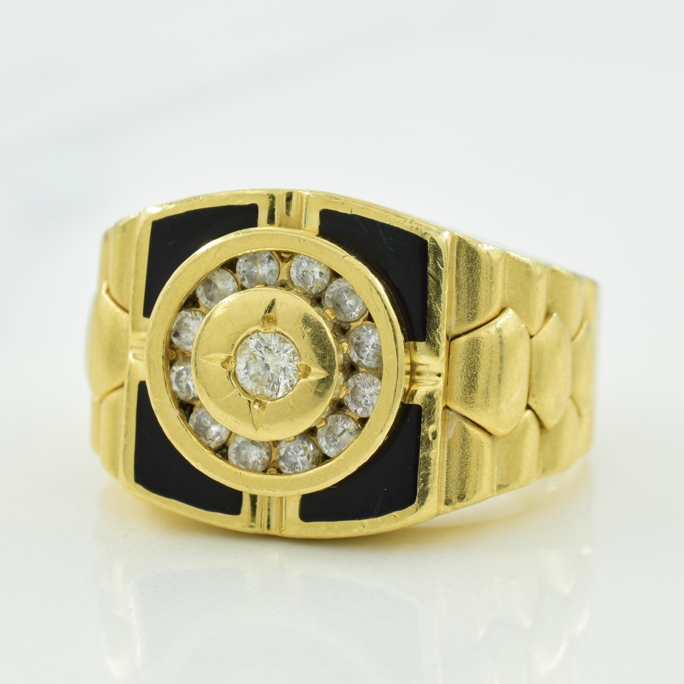0.32ctw Square Diamond Signet Ring for Men - Size 9.25 - Elegant Wedding Band, Anniversary Gift & Everyday Luxury Jewelry