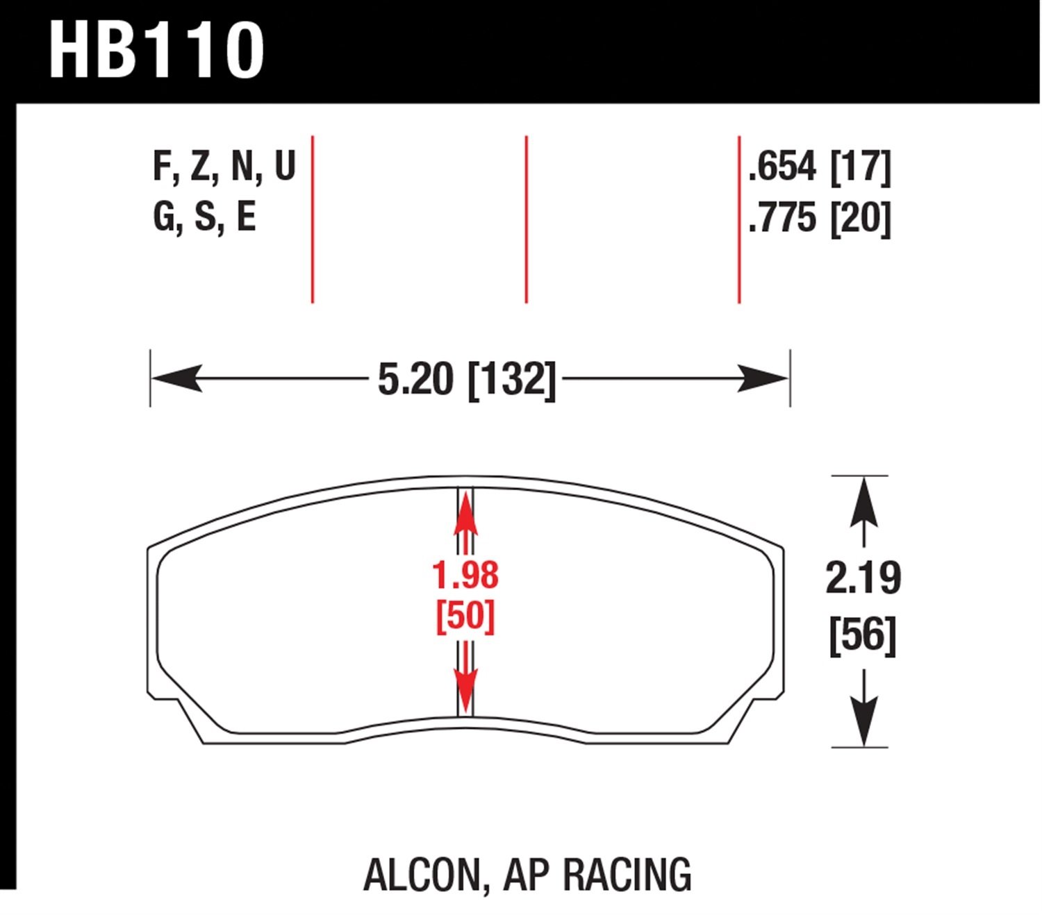 HB110B.654 HPS 5.0 High Performance Street Brake Pads - Premium Ceramic Brake Pads for Smooth Stopping Power, Perfect for Daily Commuting & City Driving