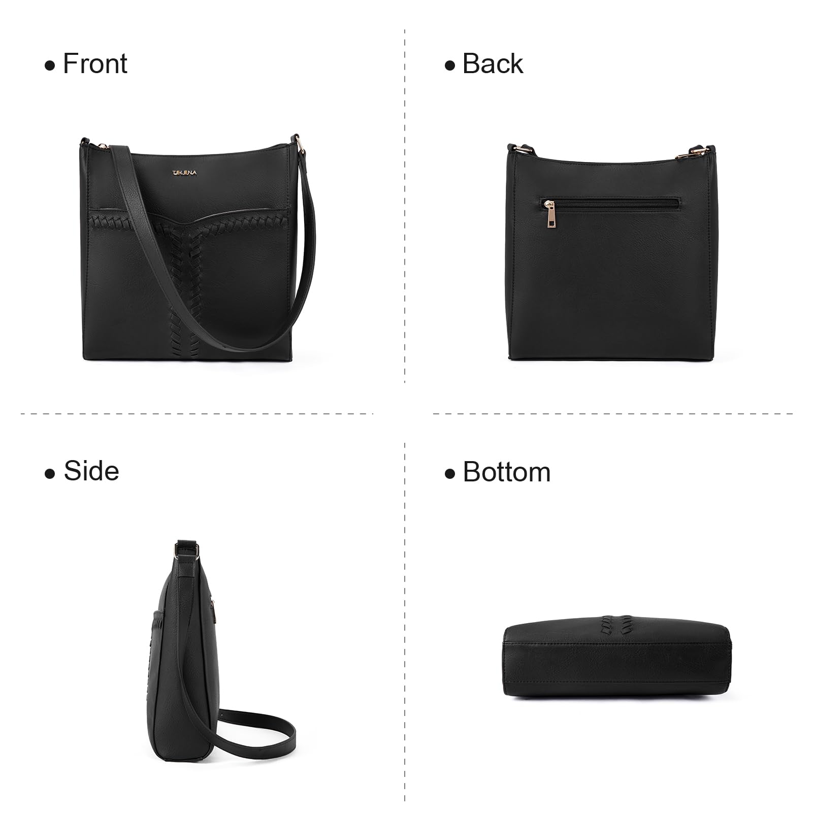 Trendy Vegan Leather Crossbody Purses for Women - Adjustable Guitar Strap Bucket Hobo Handbags | Perfect for Daily Use, Travel & Shopping