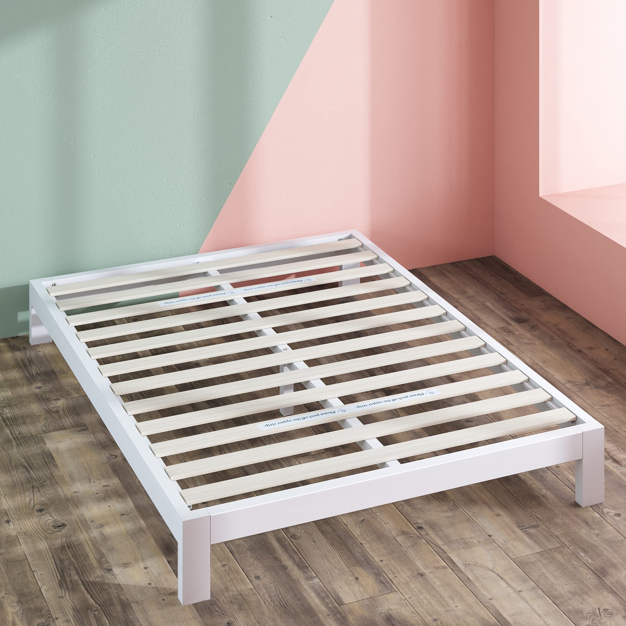 ZINUS White Full Metal Platform Bed Frame - Easy Assembly for Bedroom